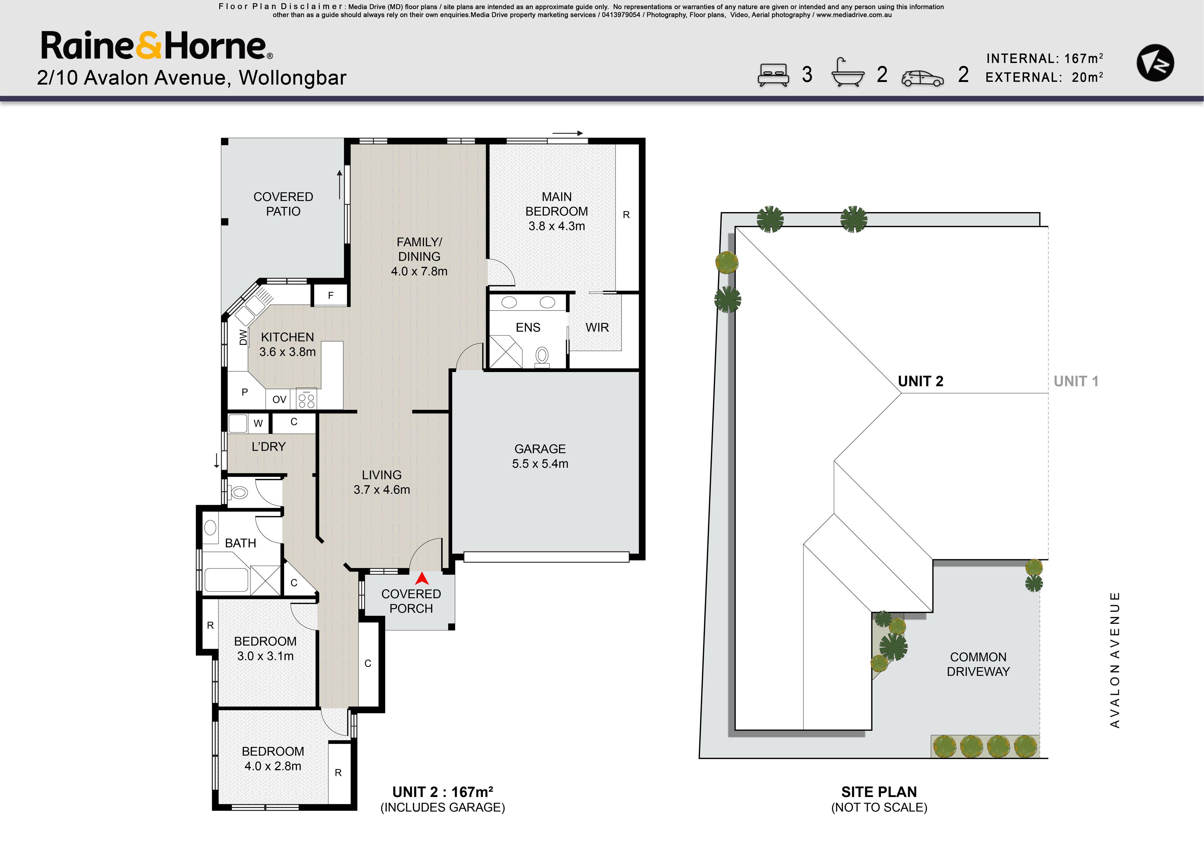 3-bedroom unit at UNIT 2 10 AVALON AVENUE, Wollongbar NSW 2477, Ballina, New South Wales