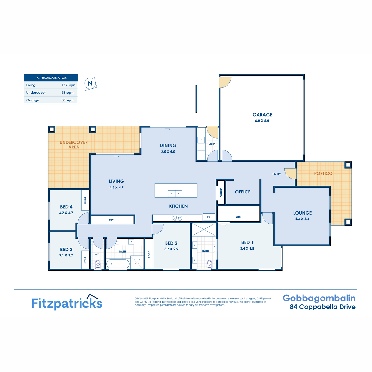 4-bedroom house at 84 Coppabella Drive, Gobbagombalin, NSW 2650, Wagga Wagga, New South Wales