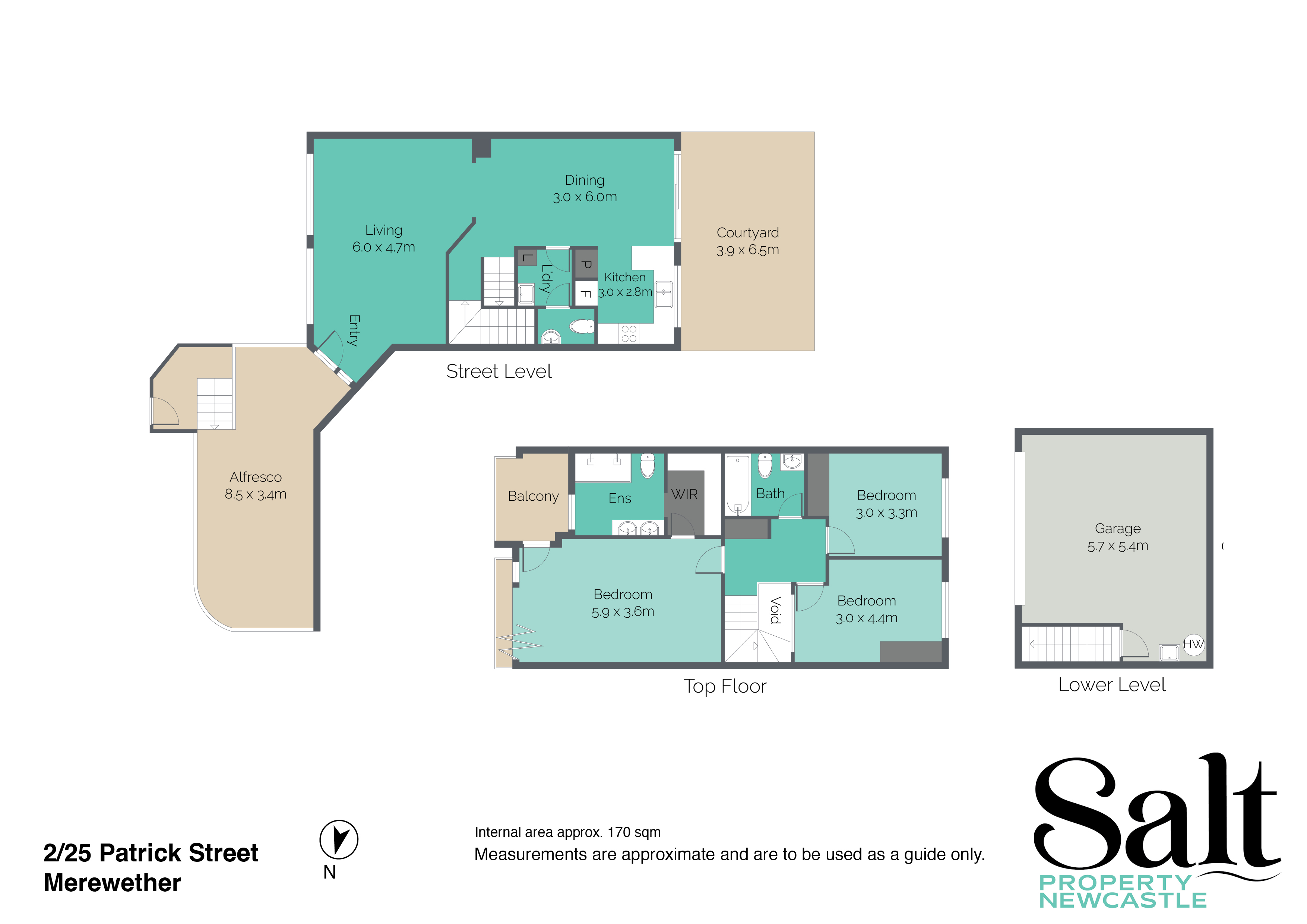 3-bedroom unit at 2 25 PATRICK STREET, MEREWETHER NSW 2291, , New South Wales