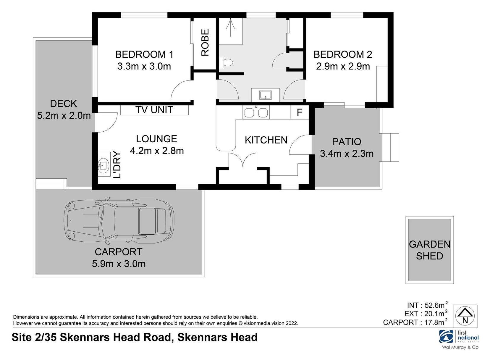 2-bedroom house at 2/35  Skennars Head Road, Skennars Head, Nsw, 2478, Ballina, New South Wales
