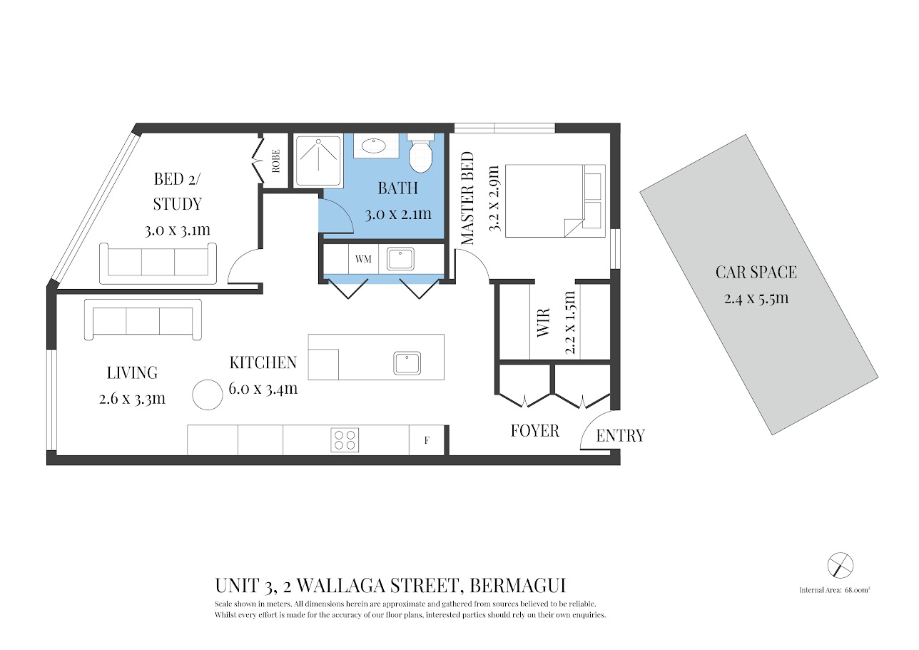 2-bedroom unit at 3/2 Wallaga Street, Bermagui, NSW 2546, Bega Valley, New South Wales