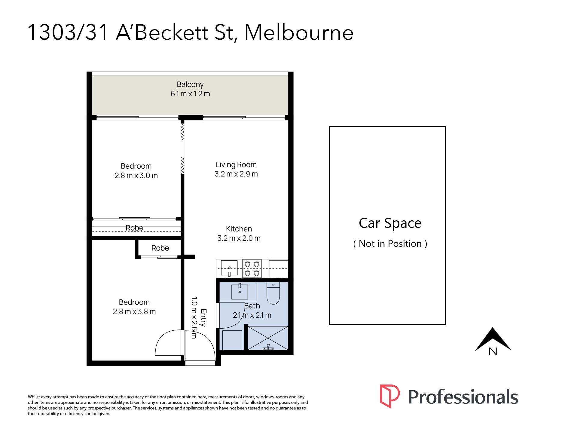 2-bedroom unit at 1301/31 A'Beckett Street, Melbourne, VIC 3000, Melbourne, Victoria