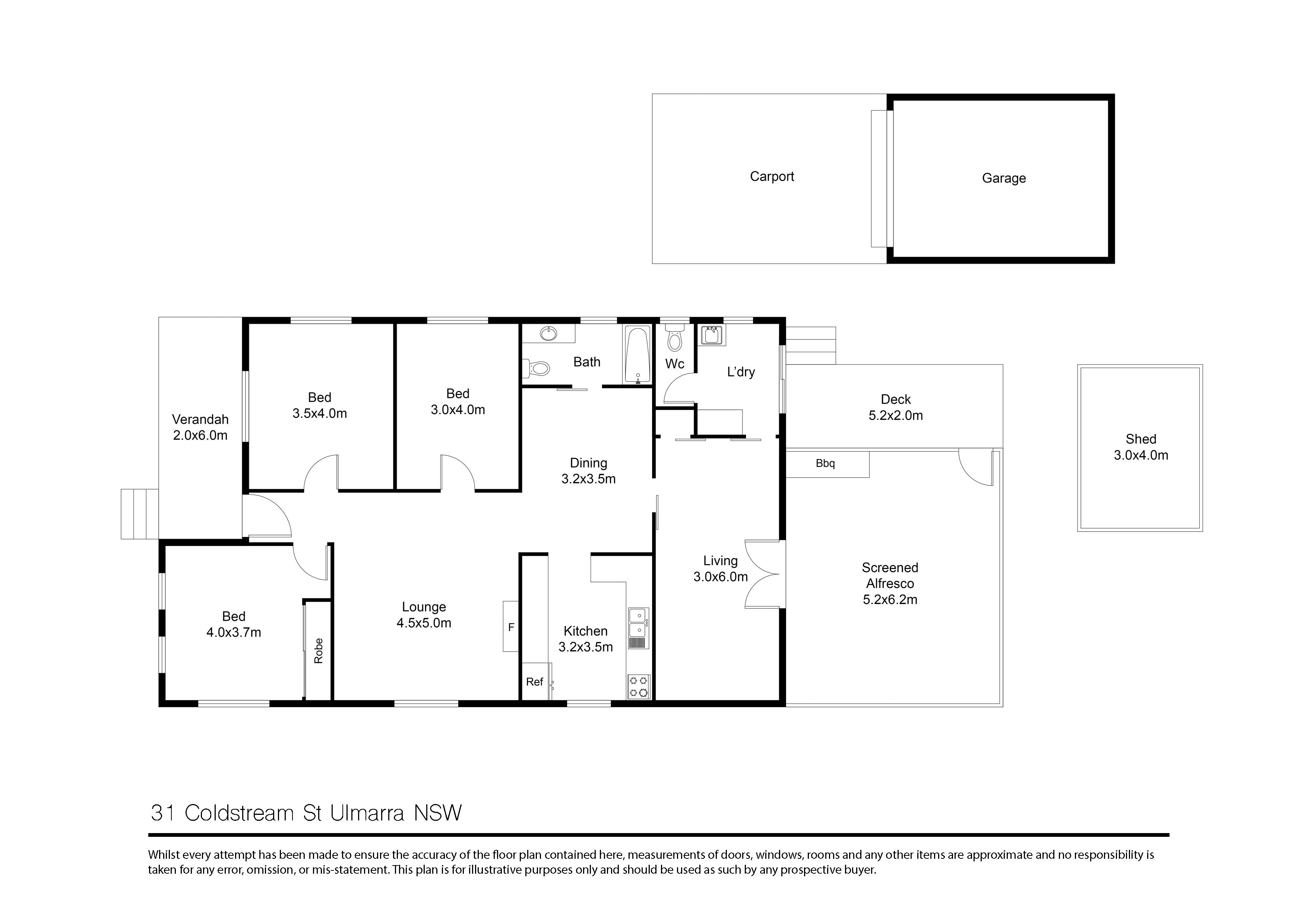 3-bedroom house at 31 Coldstream Street, Ulmarra, Nsw, 2462, Clarence Valley, New South Wales