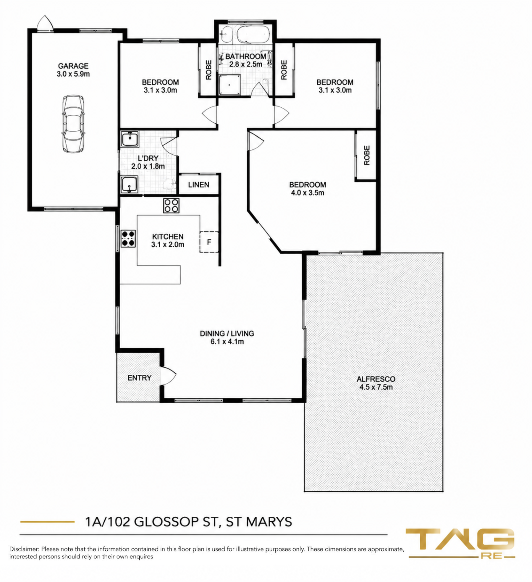 3-bedroom unit at 1A/102 Glossop Street, St Marys, NSW 2760, Penrith, New South Wales