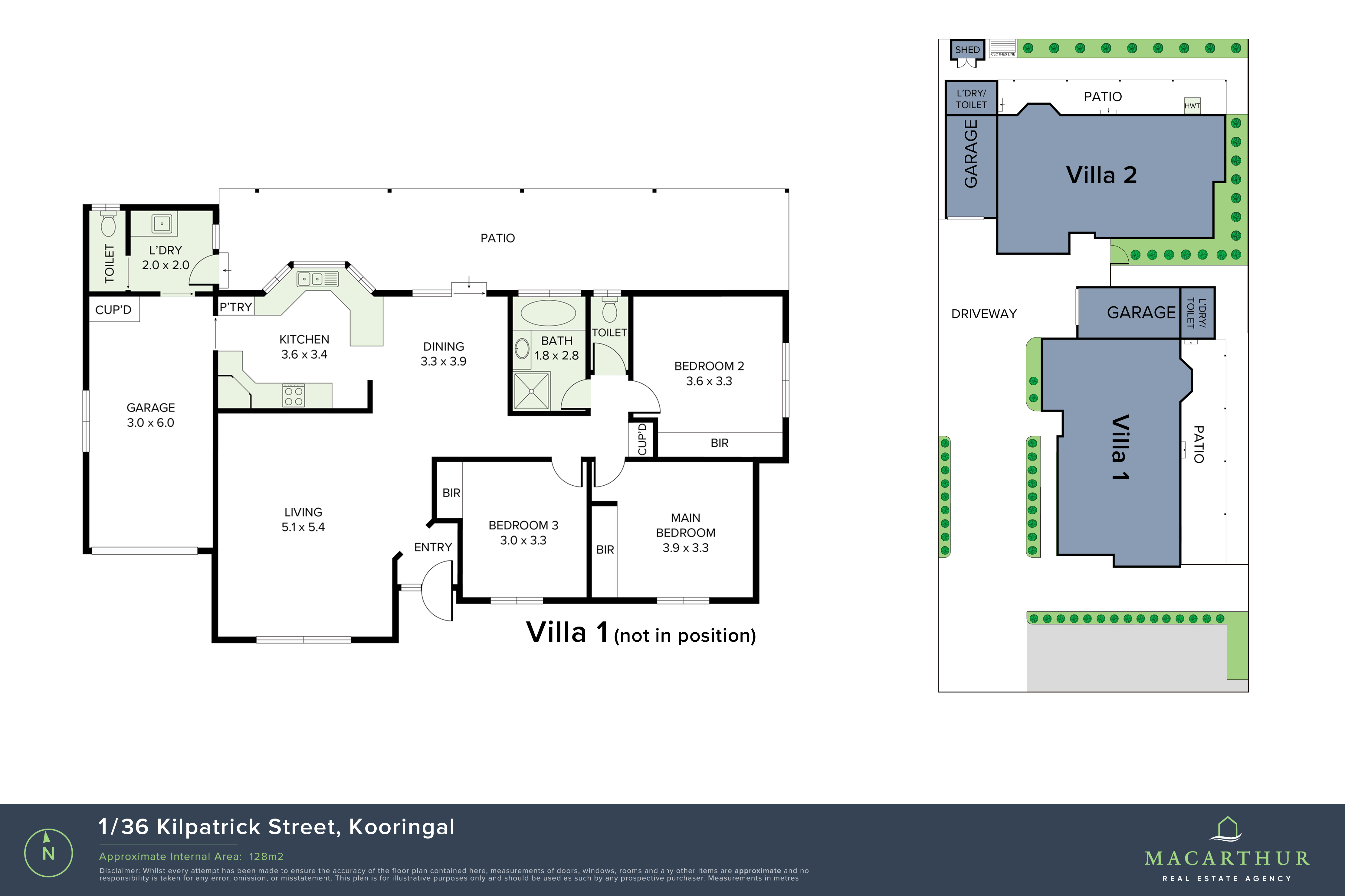 3-bedroom unit at 1/36 Kilpatrick Street, Kooringal, NSW 2650, Wagga Wagga, New South Wales