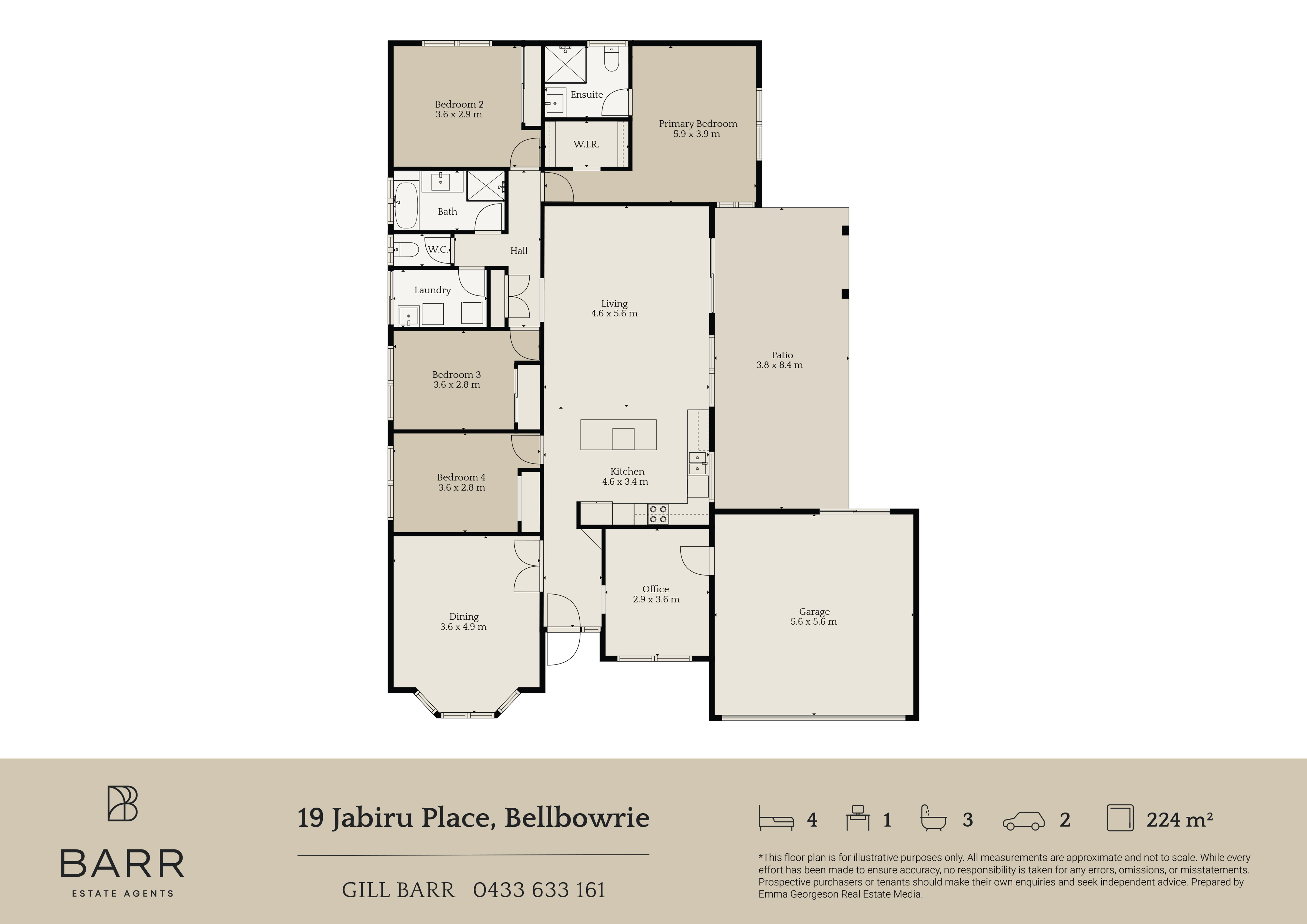 4-bedroom house at 19 JABIRU PLACE, Bellbowrie QLD 4070, Brisbane, Queensland