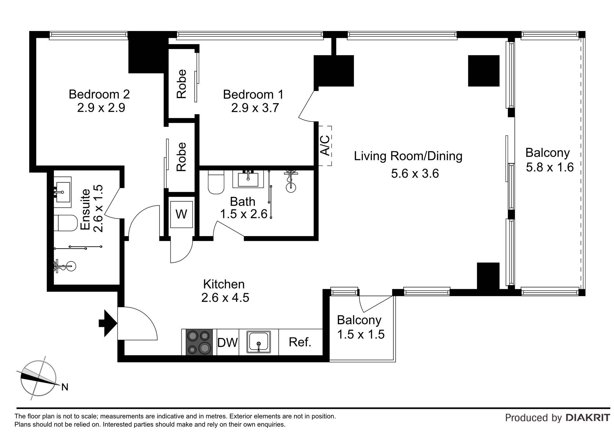 2-bedroom unit at 2307/568 Collins Street, Melbourne, Vic, 3000, Melbourne, Victoria