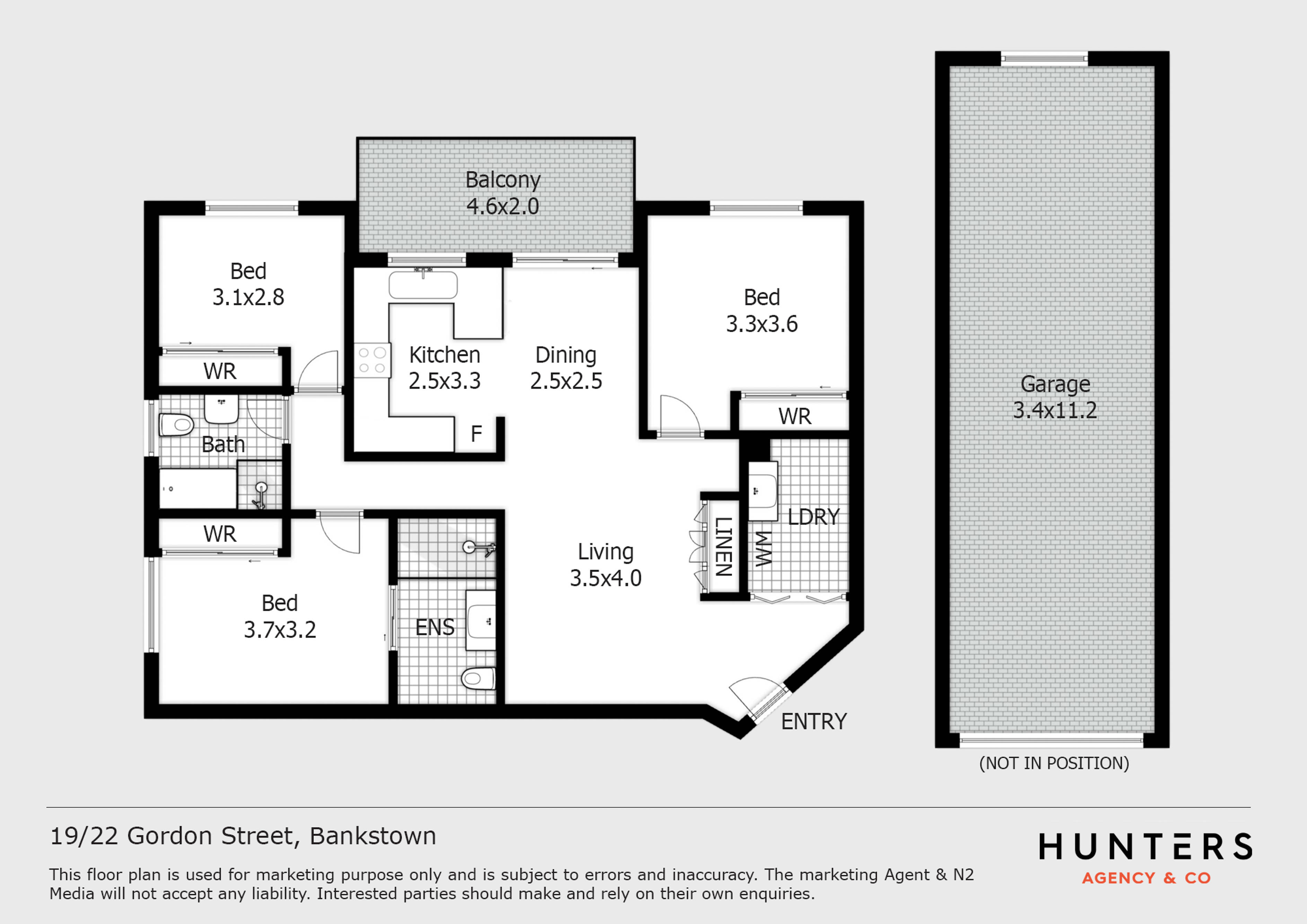 3-bedroom unit at MAJESTIC APARTMENTS 19 22 GORDON STREET, BANKSTOWN NSW 2200, , New South Wales