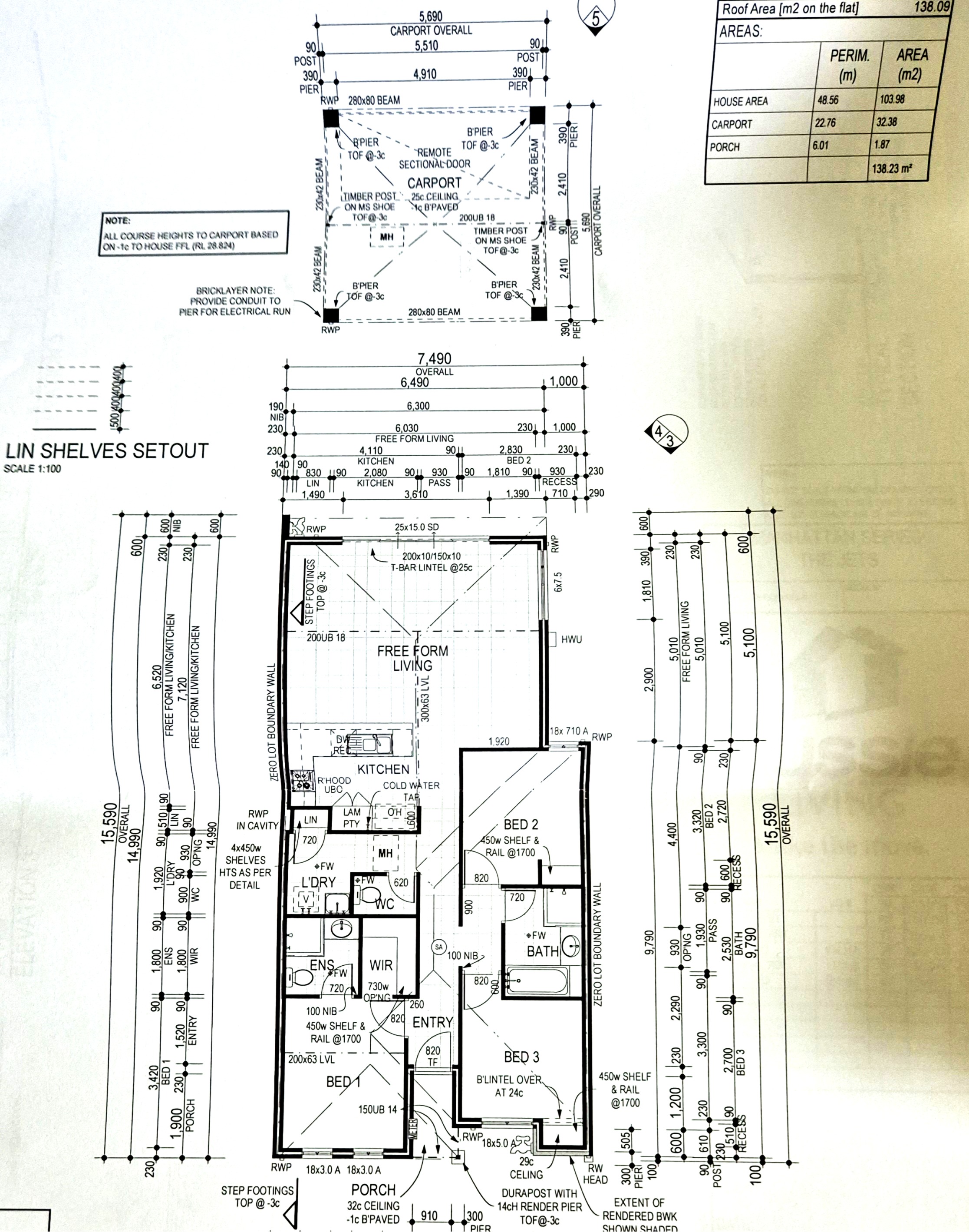Floor plan for 3-bedroom house at 64 CHERITON AVENUE, Ellenbrook WA 6069, Swan, Western Australia