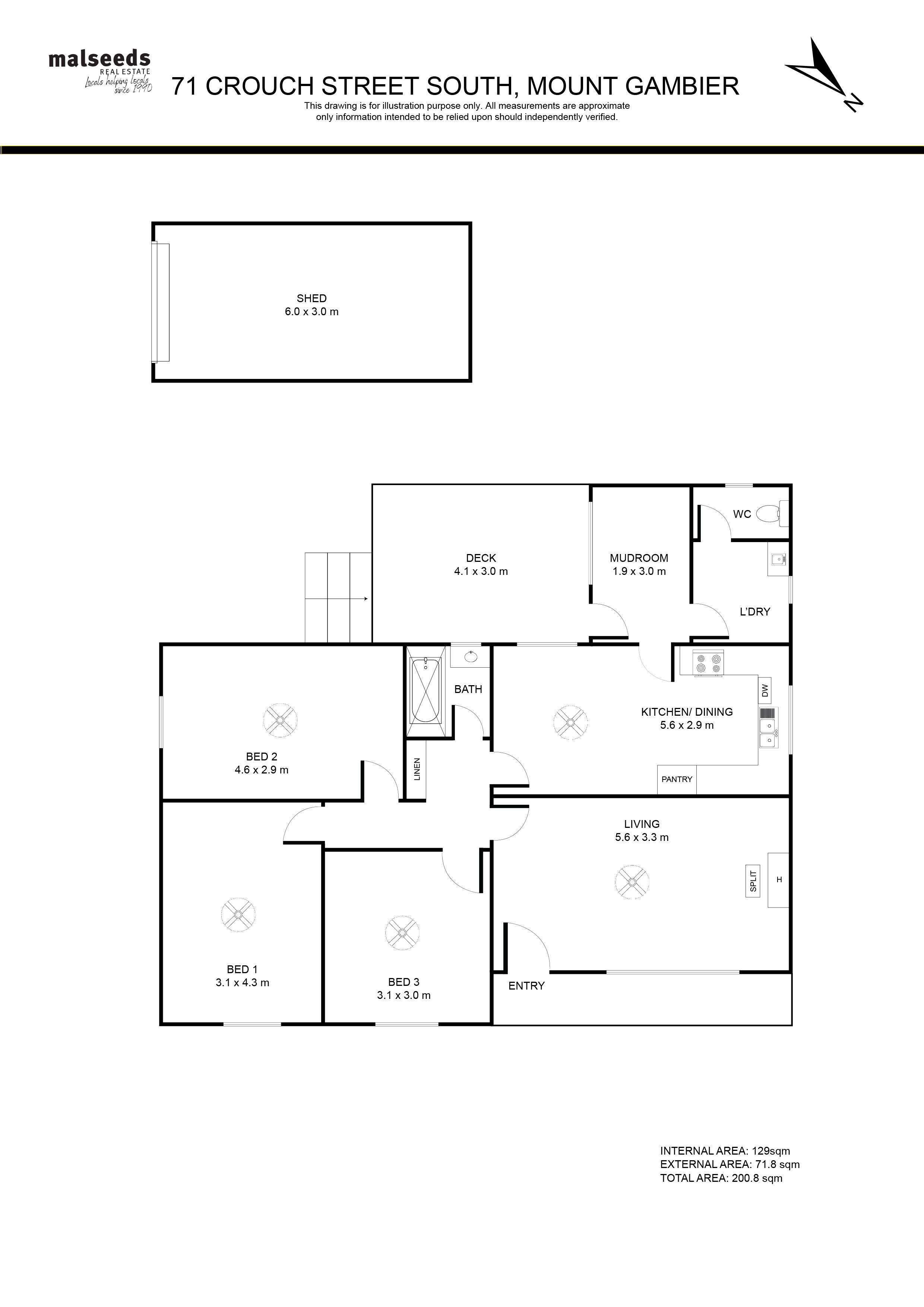 3-bedroom house at 71 Crouch Street South, Mount Gambier, SA 5290, Mount Gambier, South Australia