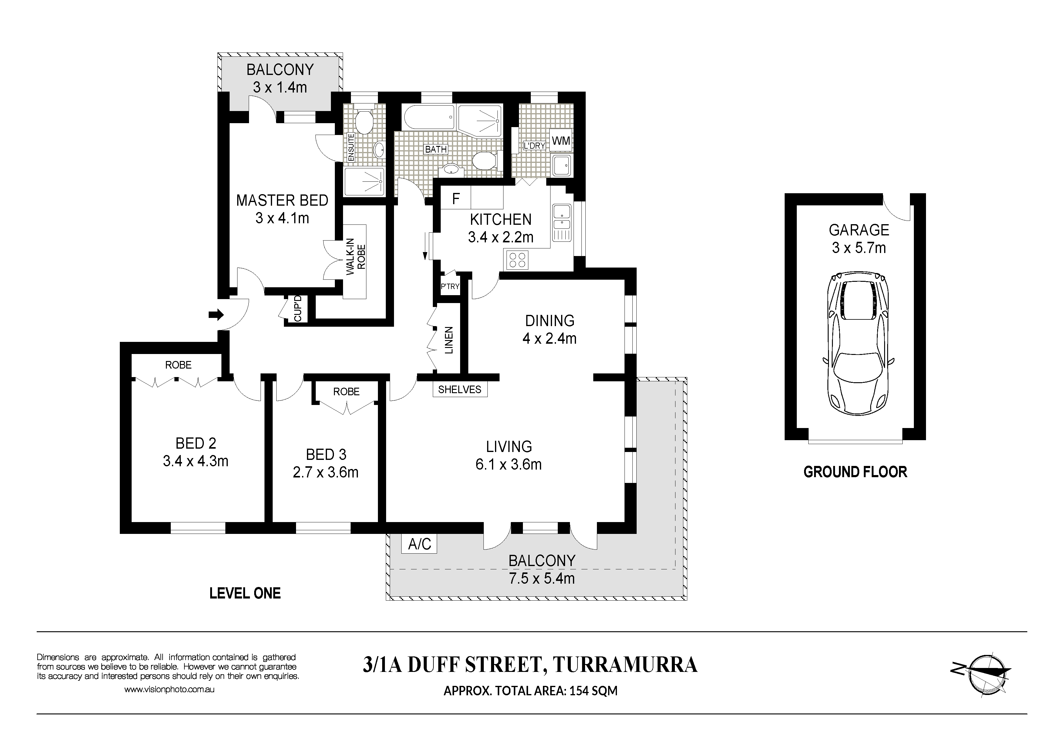 3-bedroom unit at 3/1-3 Duff Street, Turramurra, NSW 2074, Ku-Ring-Gai, New South Wales