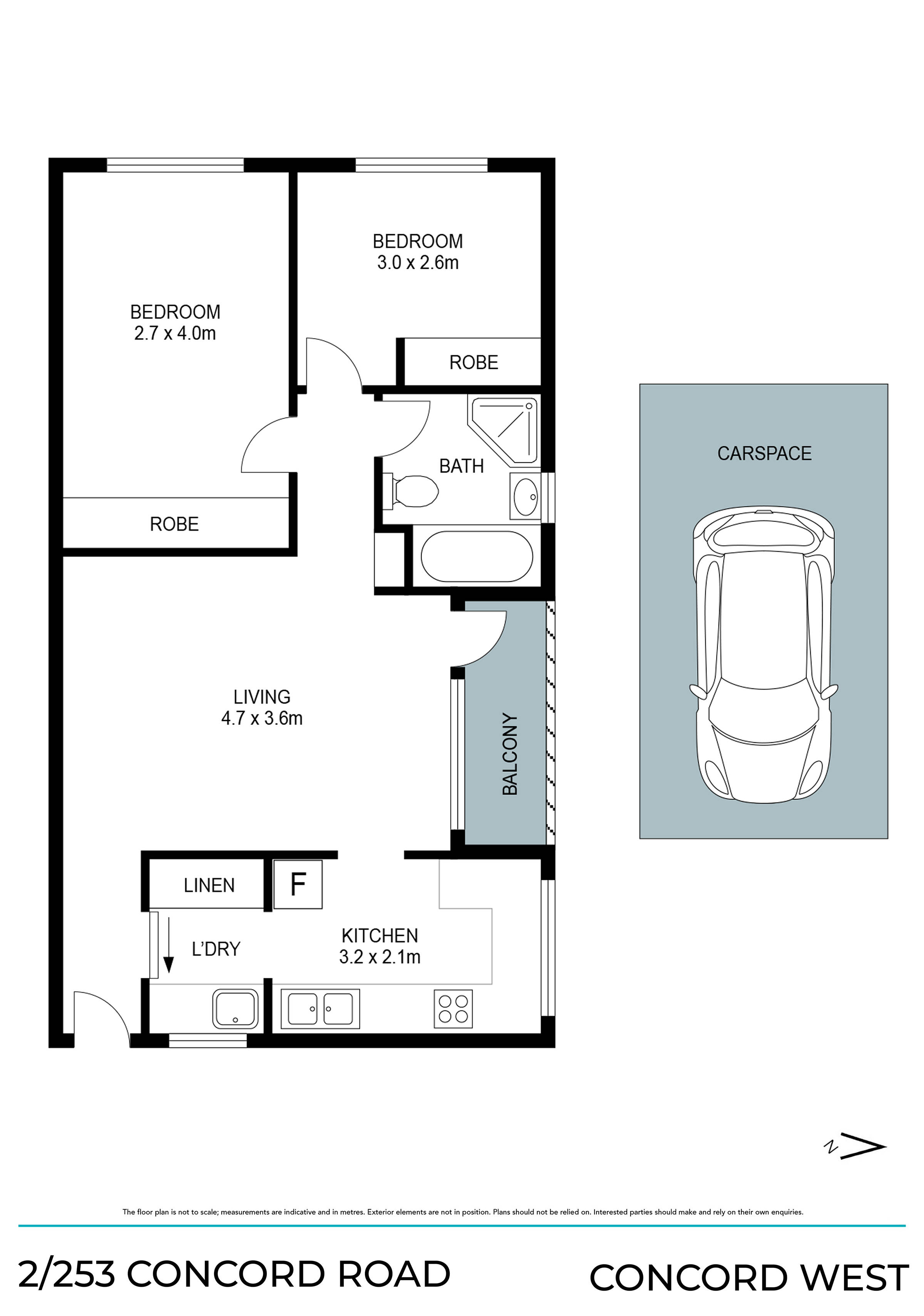 2-bedroom unit at 2/253 Concord Road, Concord West, NSW 2138, Canada Bay, New South Wales