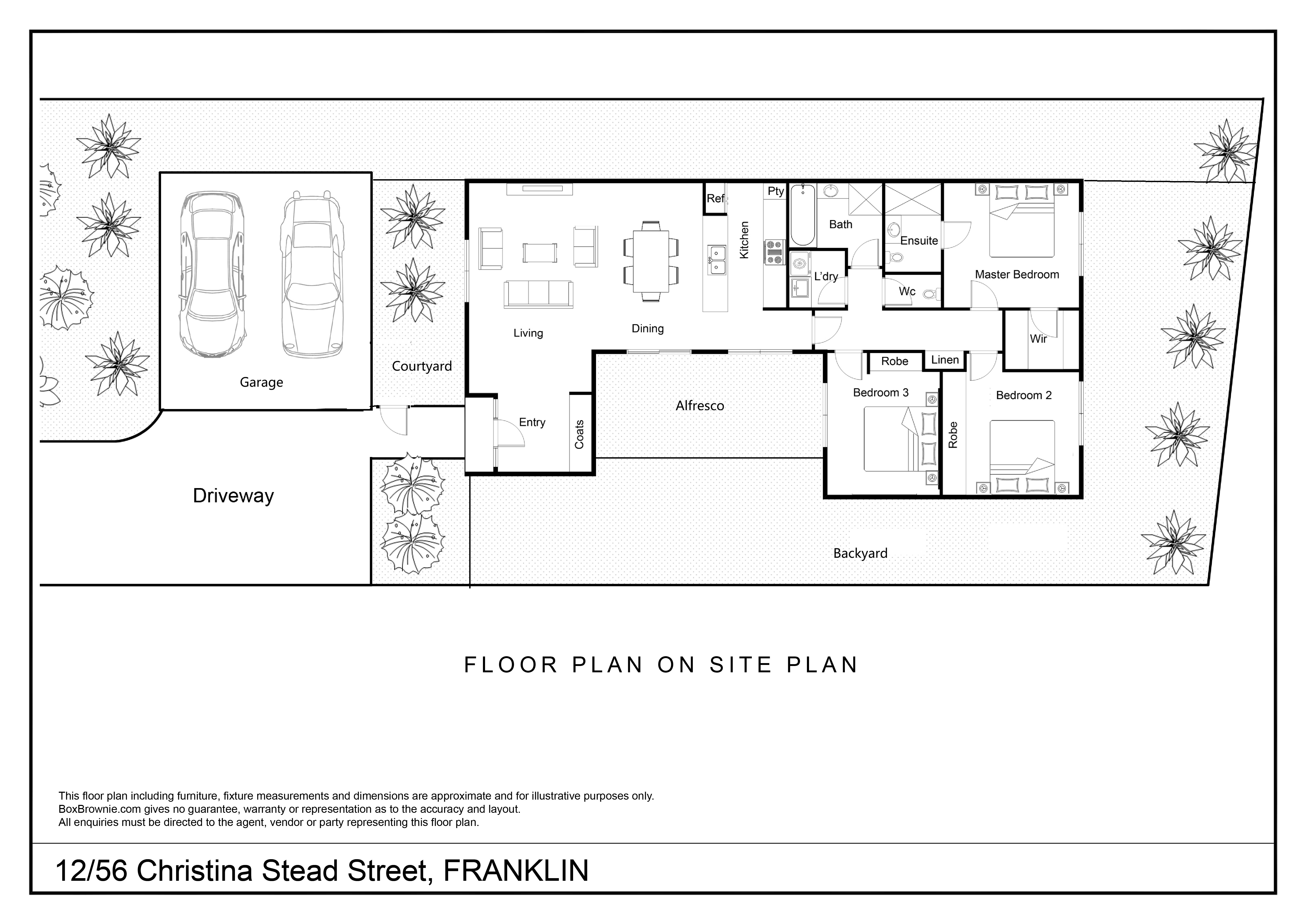 3-bedroom unit at 12 56 CHRISTINA STEAD STREET, FRANKLIN ACT 2913, Unincorporated Act, Australian Capital Territory