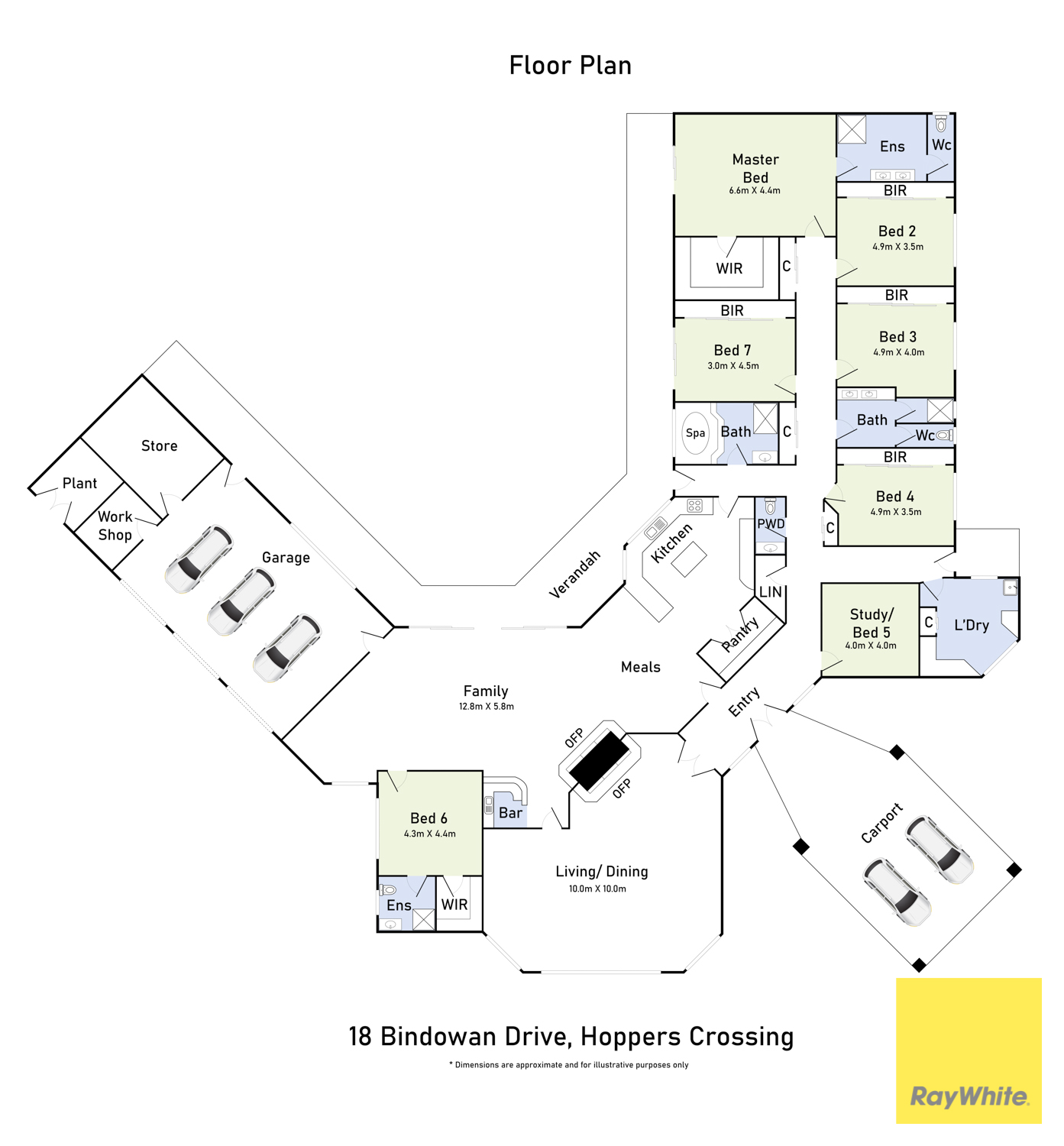 7-bedroom house at 18 BINDOWAN DRIVE, Hoppers Crossing VIC 3029, Wyndham, Victoria