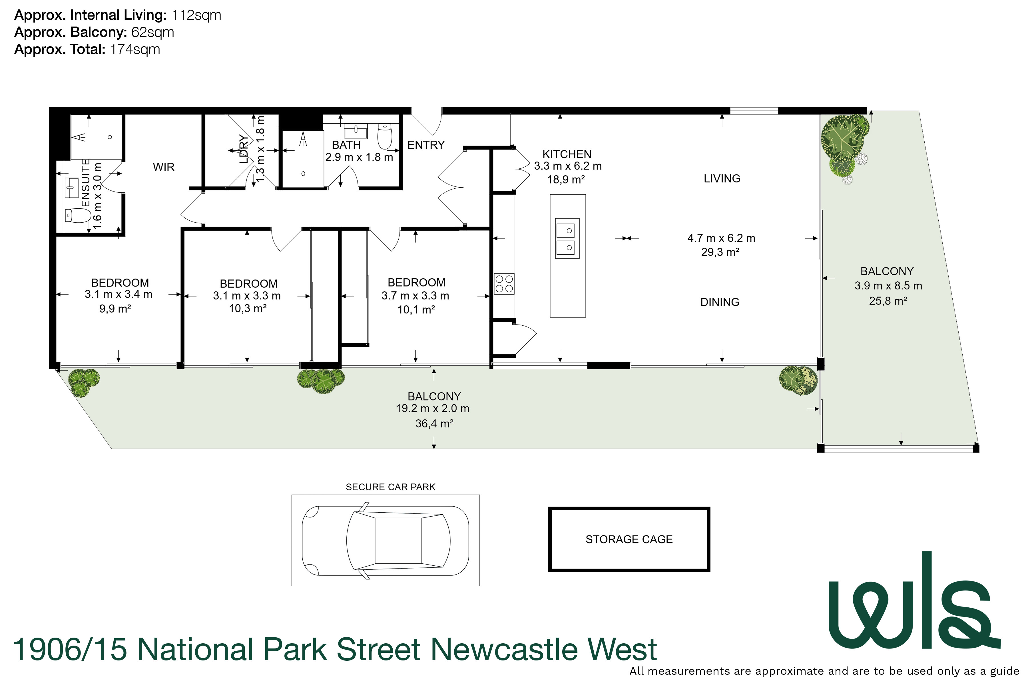3-bedroom unit at 1906/15 National Park Street, Newcastle West, NSW 2302, Newcastle, New South Wales