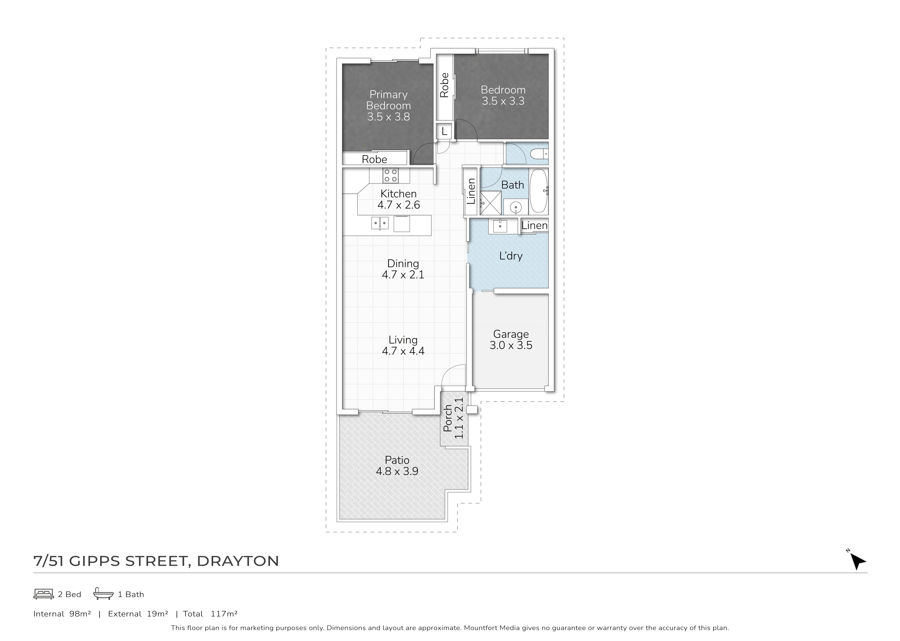 2-bedroom unit at 7/51 Gipps Street, Drayton, QLD 4350, Toowoomba, Queensland