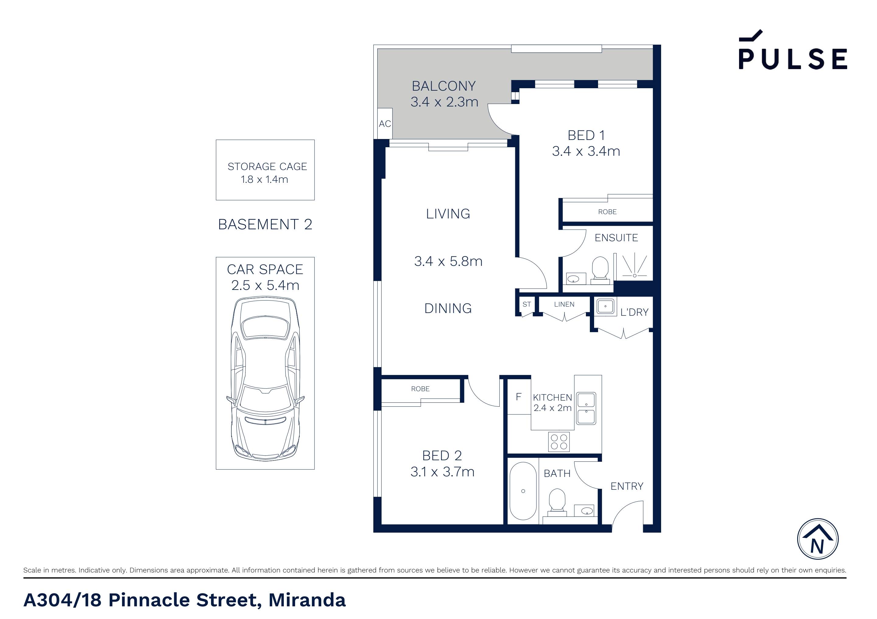 2-bedroom unit at A304/18  Pinnacle Street, Miranda, Nsw, 2228, Sutherland, New South Wales