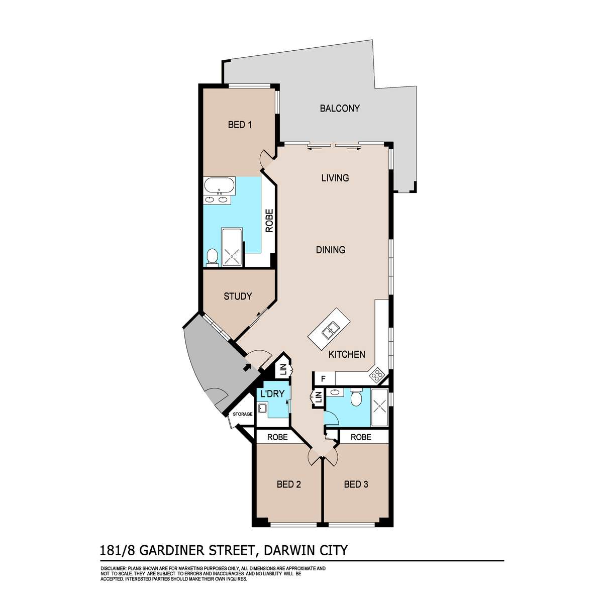 3-bedroom unit at 181 8A GARDINER STREET, DARWIN CITY NT 0800, Darwin, Northern Territory