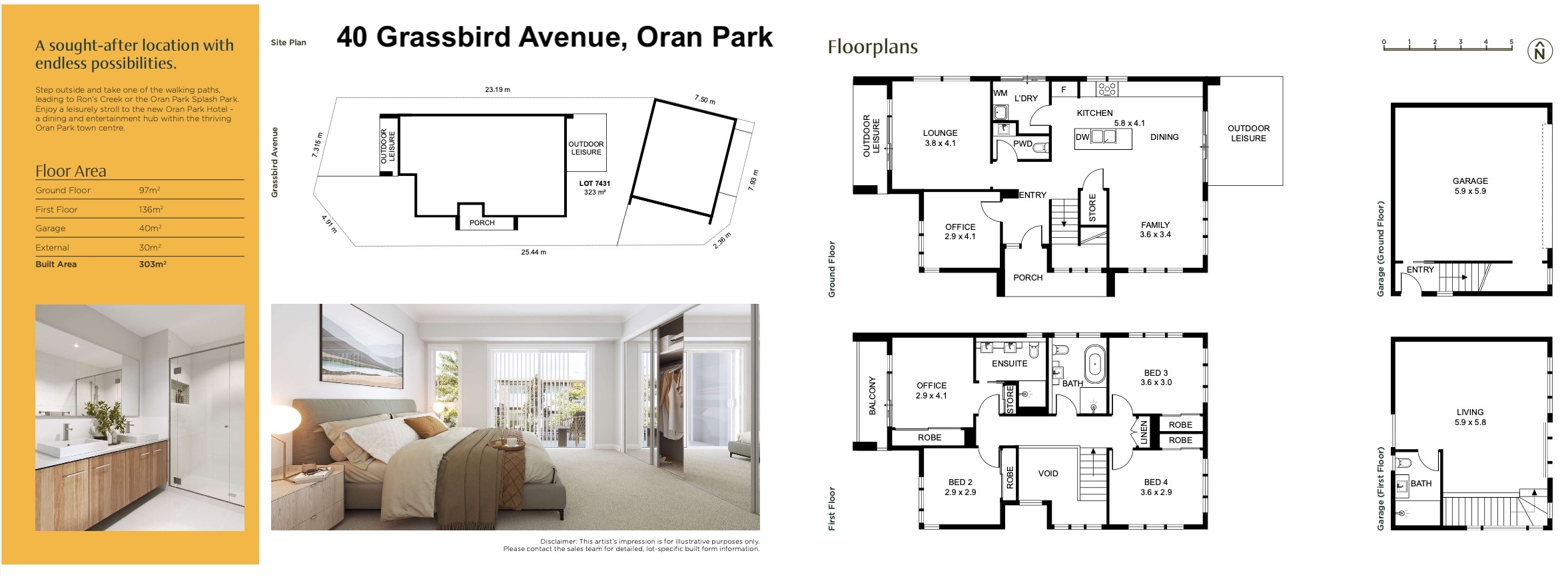 4-bedroom house at 44a Grassbird Avenue, Oran Park NSW 2570, Camden, New South Wales