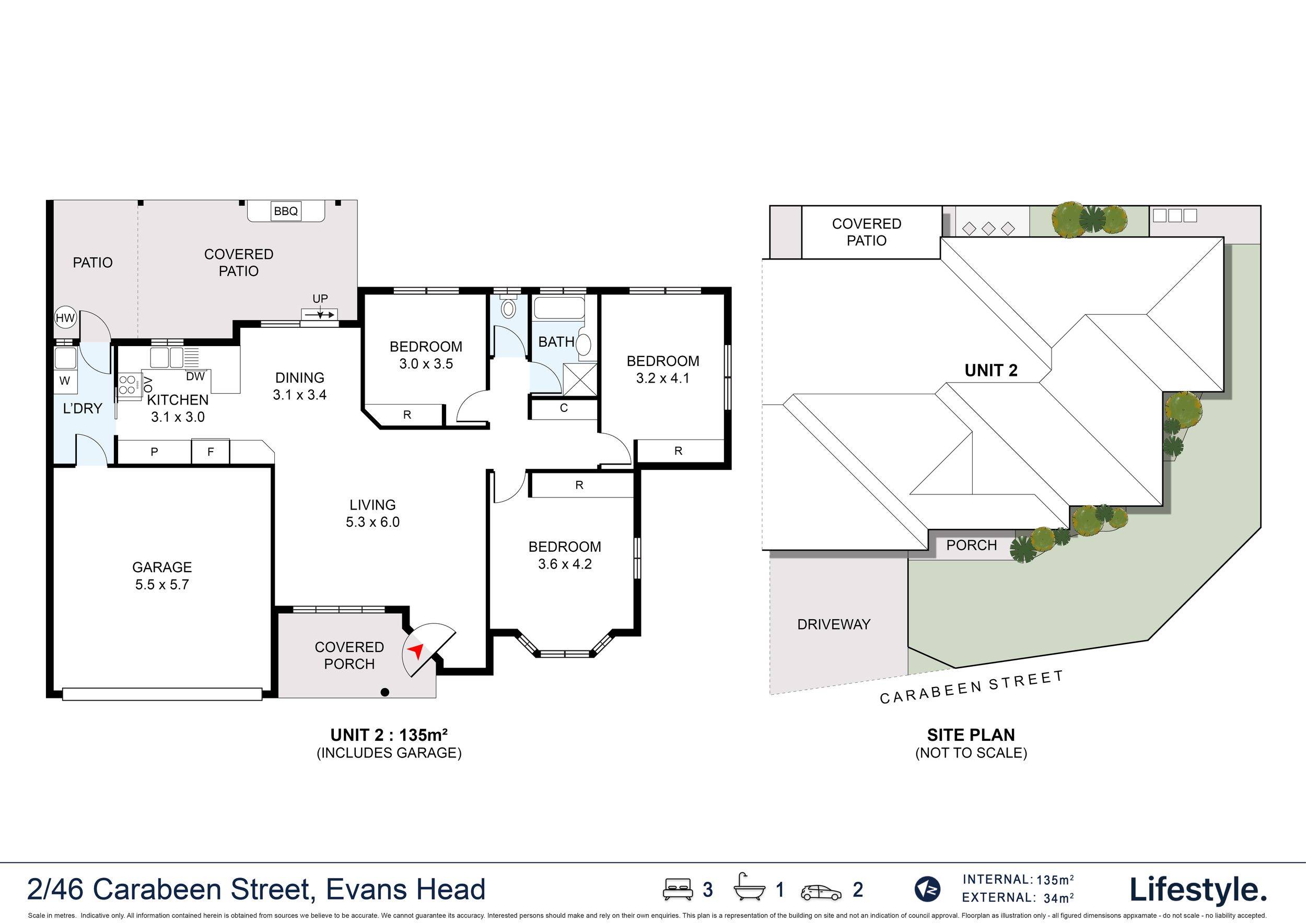 3-bedroom unit at 2/46 Carrabeen Street, Evans Head, NSW 2473, Richmond Valley, New South Wales