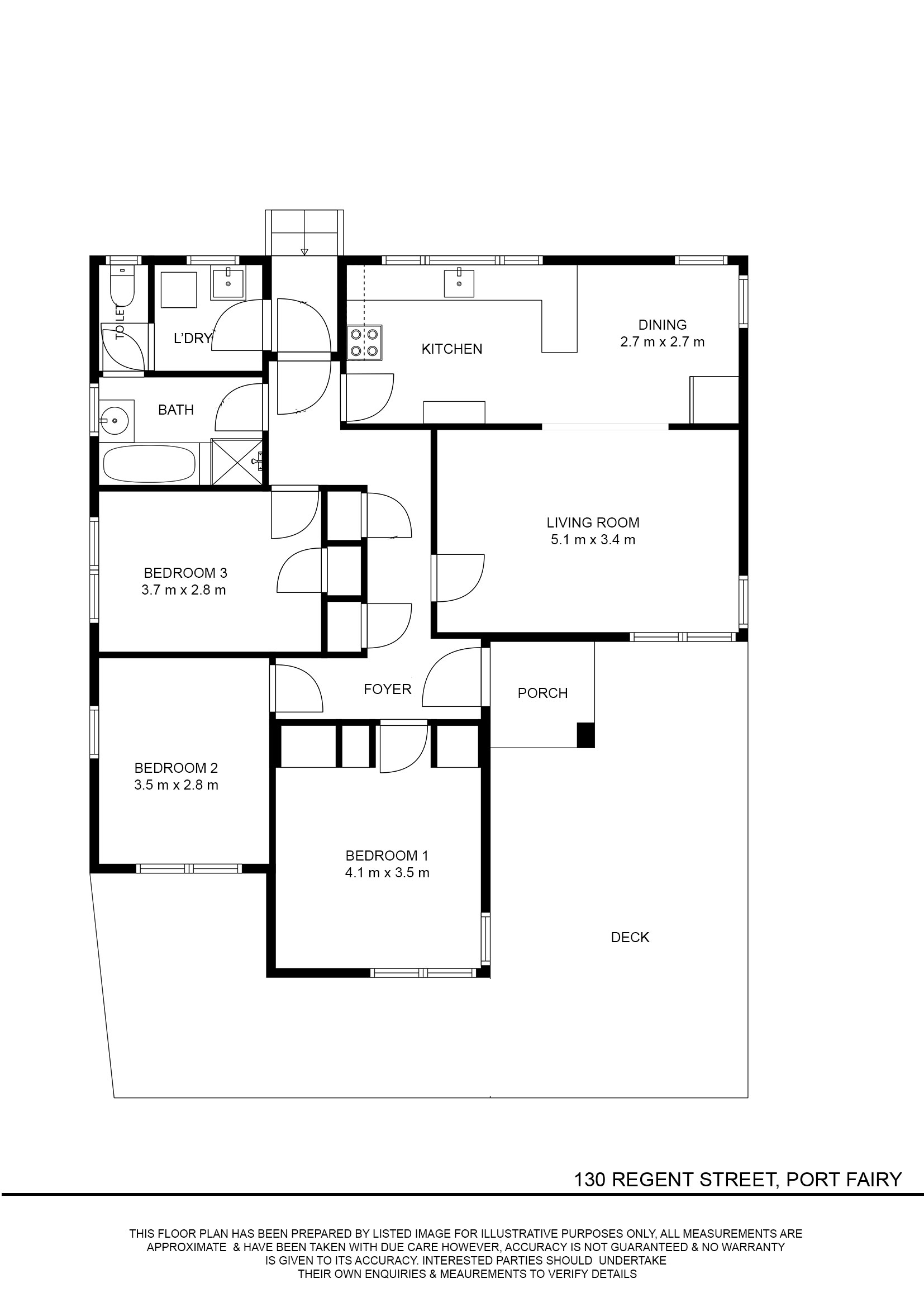 3-bedroom house at 130 REGENT STREET, Port Fairy VIC 3284, Moyne, Victoria