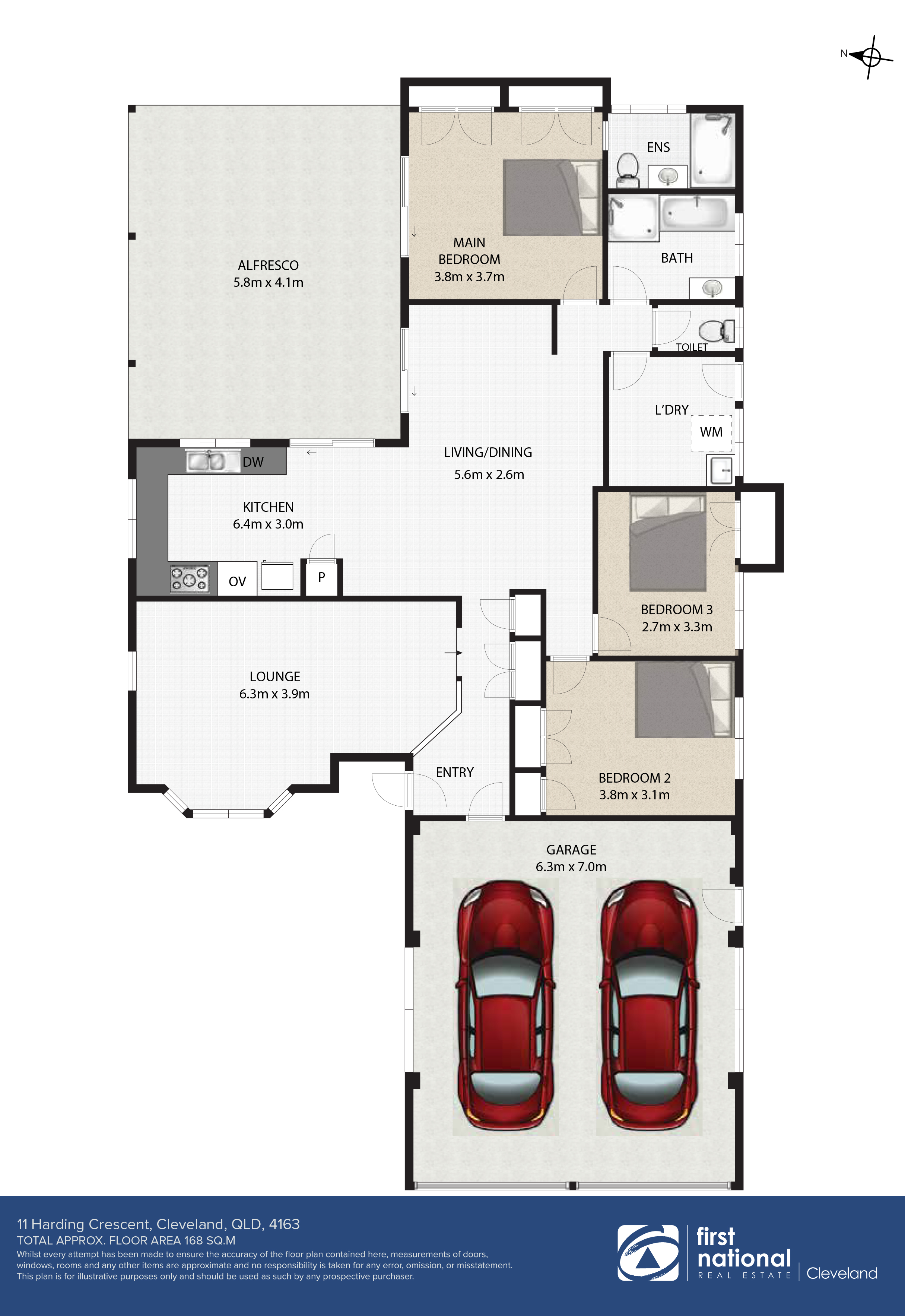 3-bedroom house at 11 Harding Crescent, Cleveland, QLD 4163, Redland, Queensland