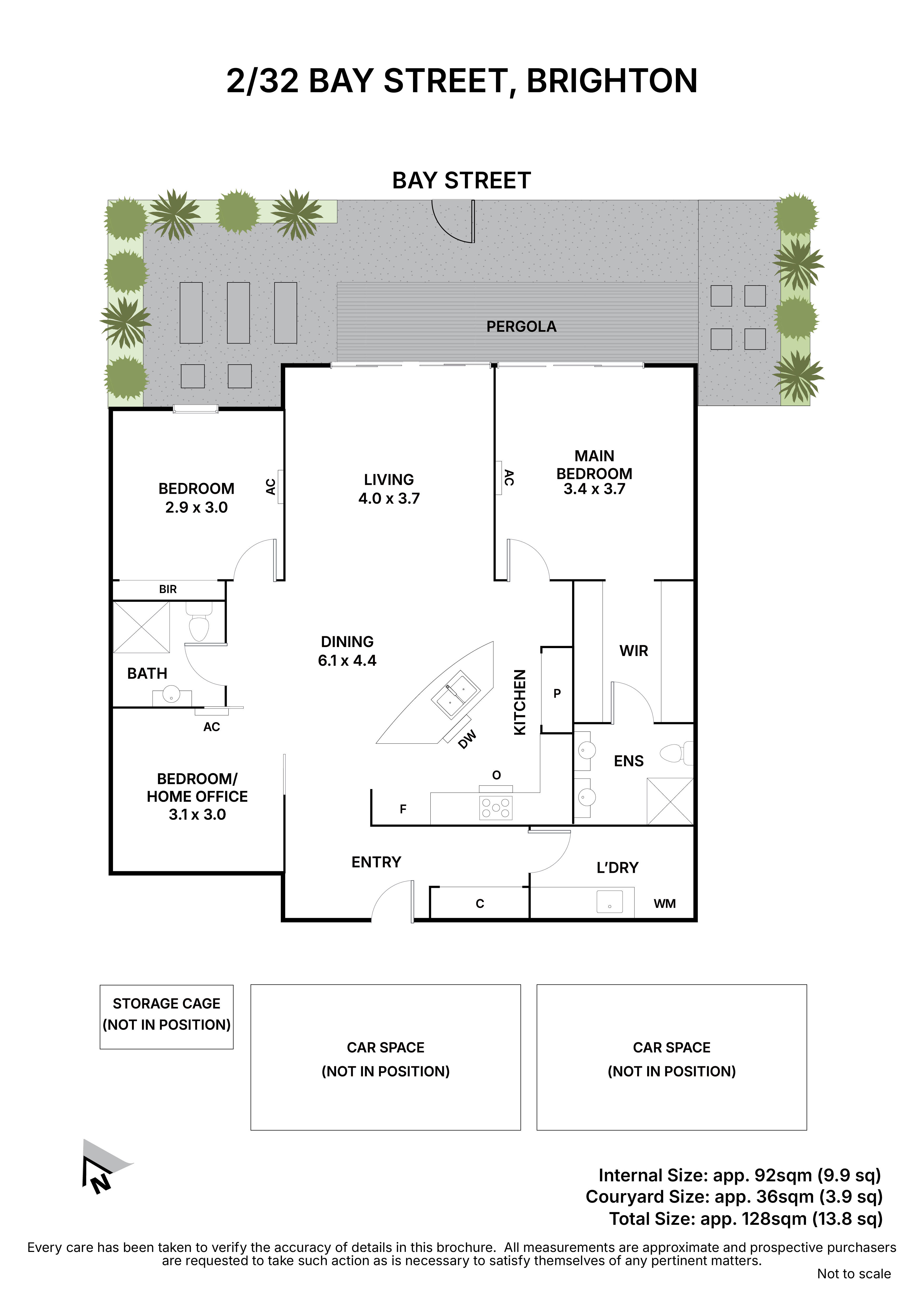 3-bedroom unit at 2 32 BAY STREET, BRIGHTON VIC 3186, , Victoria