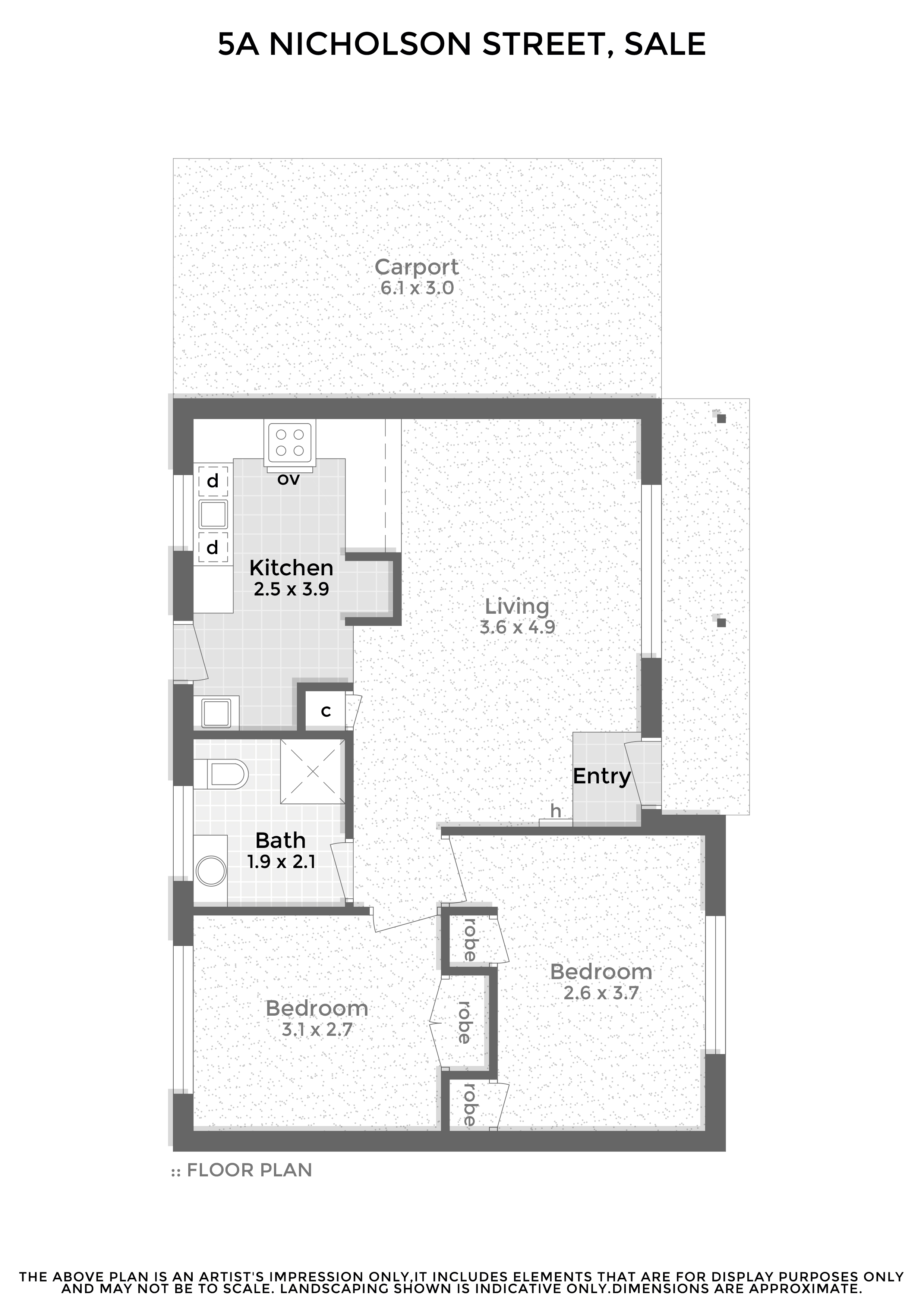 2-bedroom unit at 5A NICHOLSON STREET, Sale VIC 3850, Wellington, Victoria