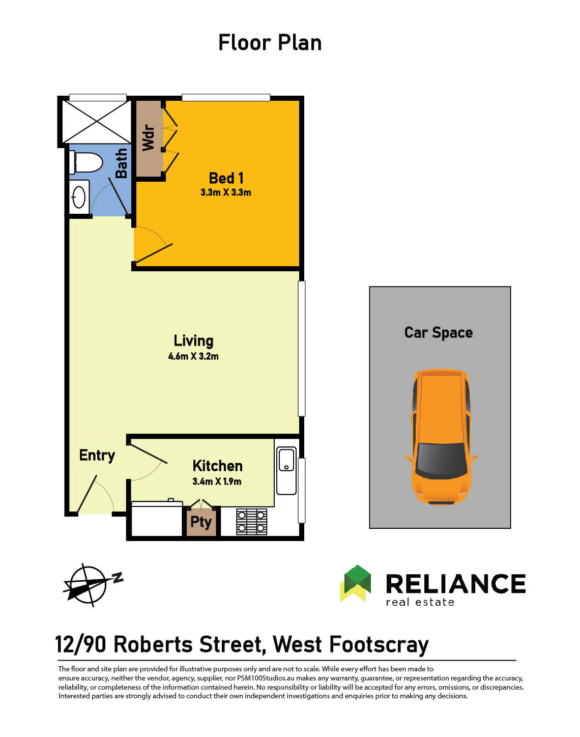 1-bedroom unit at 12 90 ROBERTS STREET, WEST FOOTSCRAY VIC 3012, Maribyrnong, Victoria