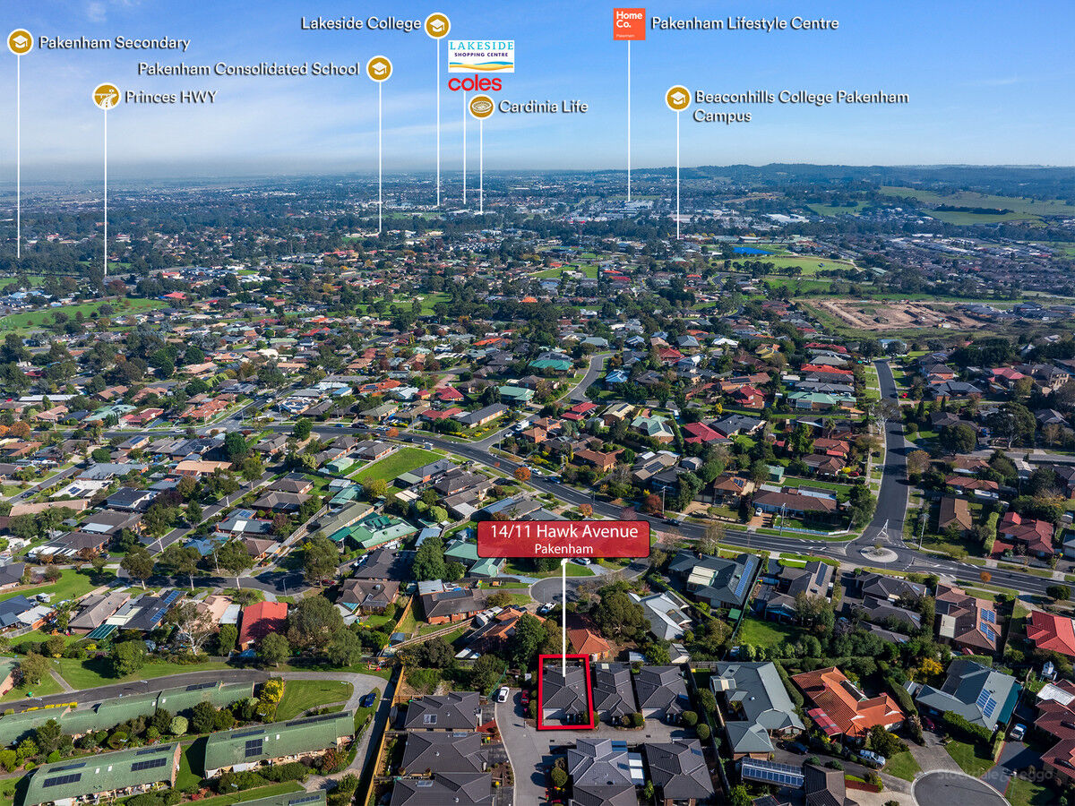 3-bedroom unit at UNIT 14 11 HAWK AVENUE, Pakenham VIC 3810, Cardinia, Victoria