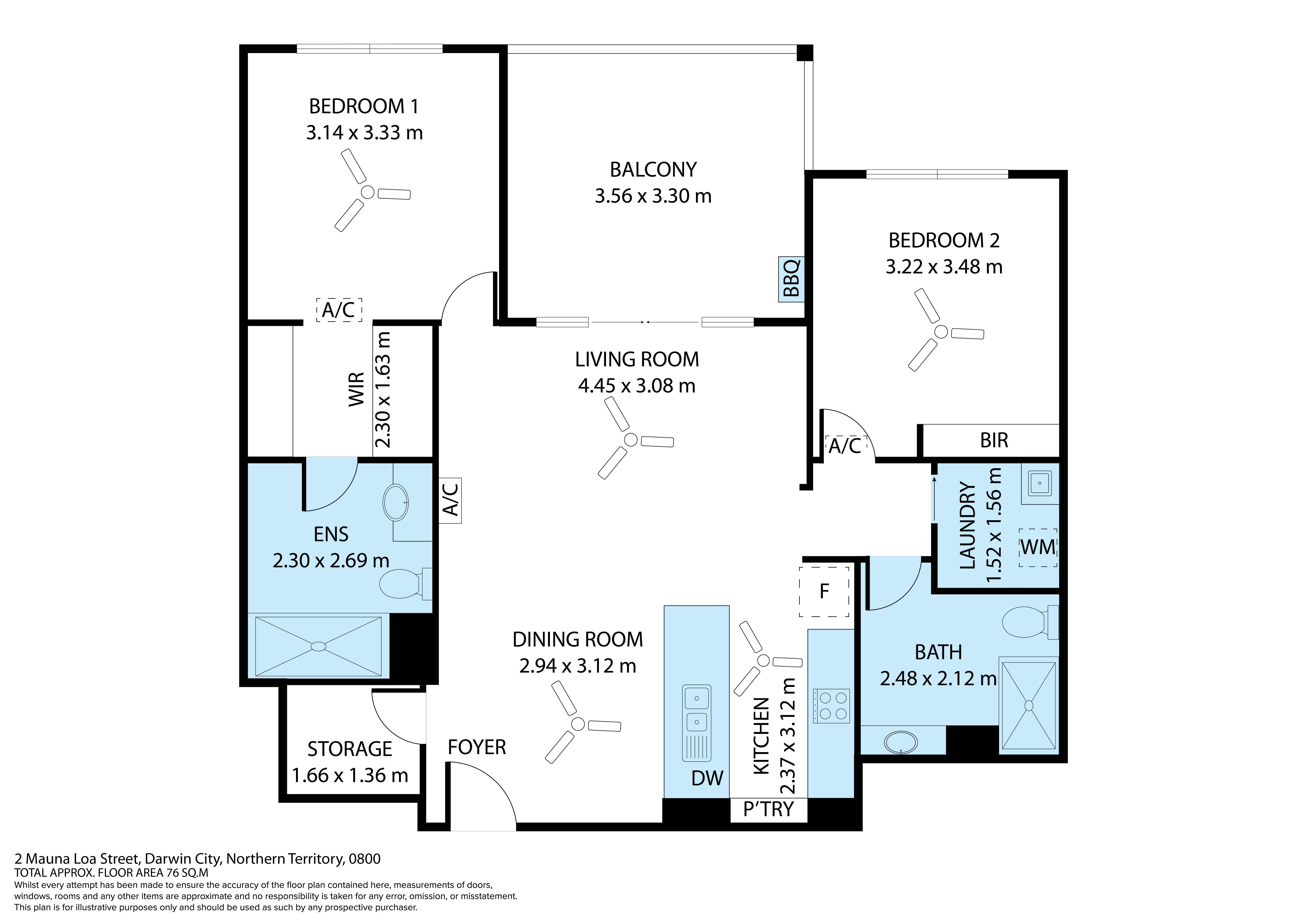 2-bedroom unit at 401B/2 Mauna Loa, Darwin City, Nt, 0800, Darwin, Northern Territory