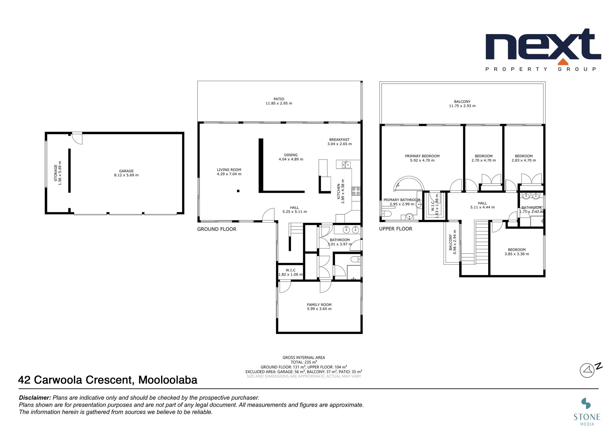 Floor plan for 5-bedroom house at 42 Carwoola Crescent, Mooloolaba, QLD 4557, Sunshine Coast, Queensland