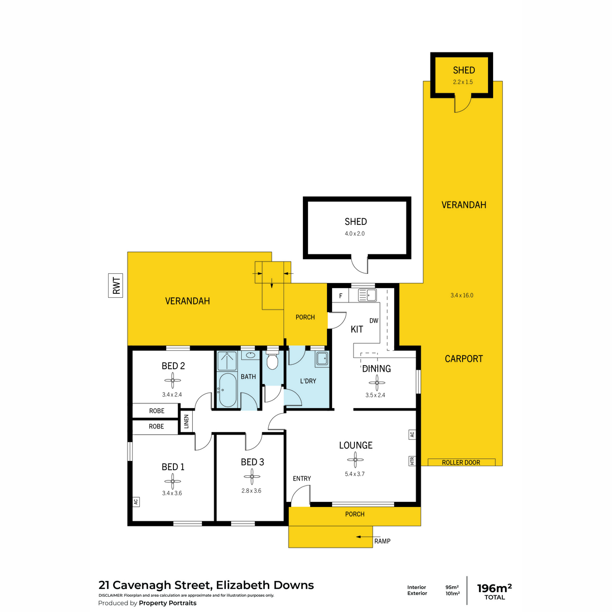 3-bedroom house at 21 Cavenagh Street, Elizabeth Downs, SA 5113, Playford, South Australia