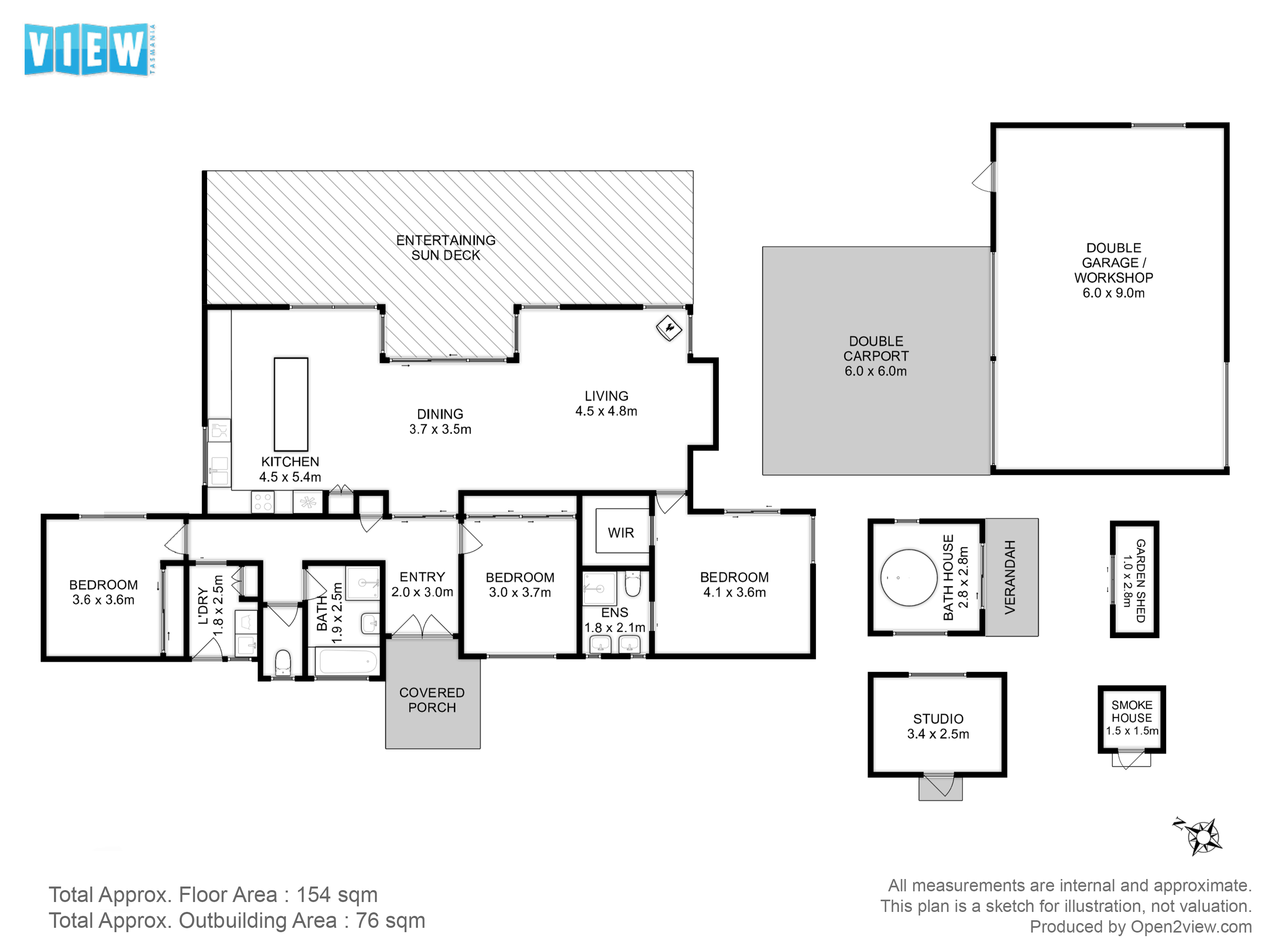 5-bedroom house at HONEYWOOD COTTAGE 72 PULLENS ROAD, WOODBRIDGE TAS 7162, Kingborough, Tasmania