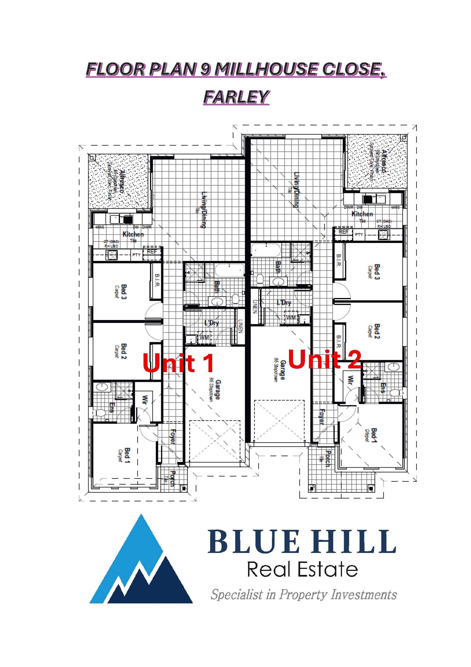 3-bedroom unit at 1/9 Millhouse Close, Farley, Nsw, 2320, Maitland, New South Wales
