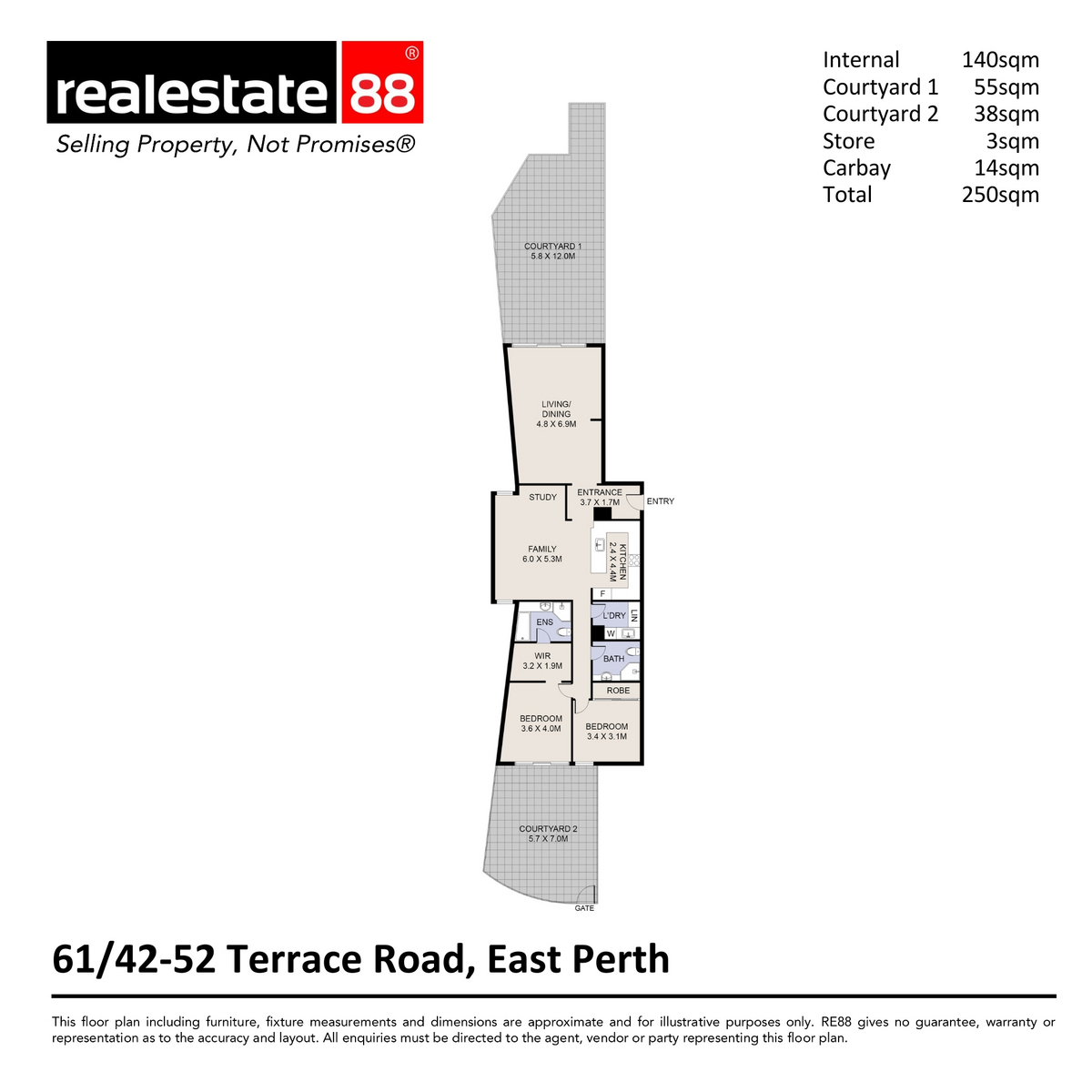 2-bedroom unit at 61/42-52 Terrace Road, East Perth, WA 6004, Perth, Western Australia