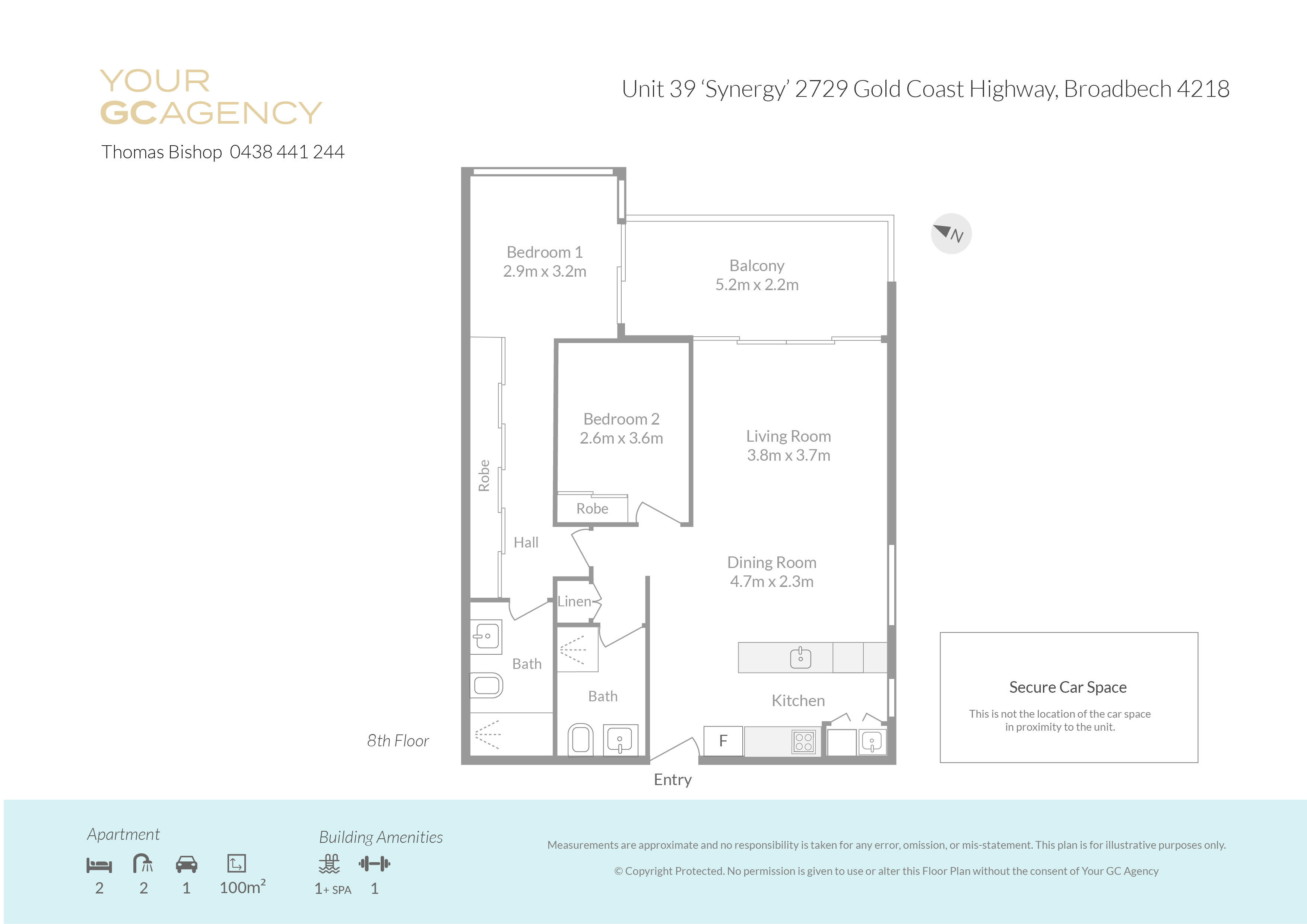 2-bedroom unit at 39/2729-2733 Gold Coast Highway, Broadbeach, Qld, 4218, Gold Coast, Queensland