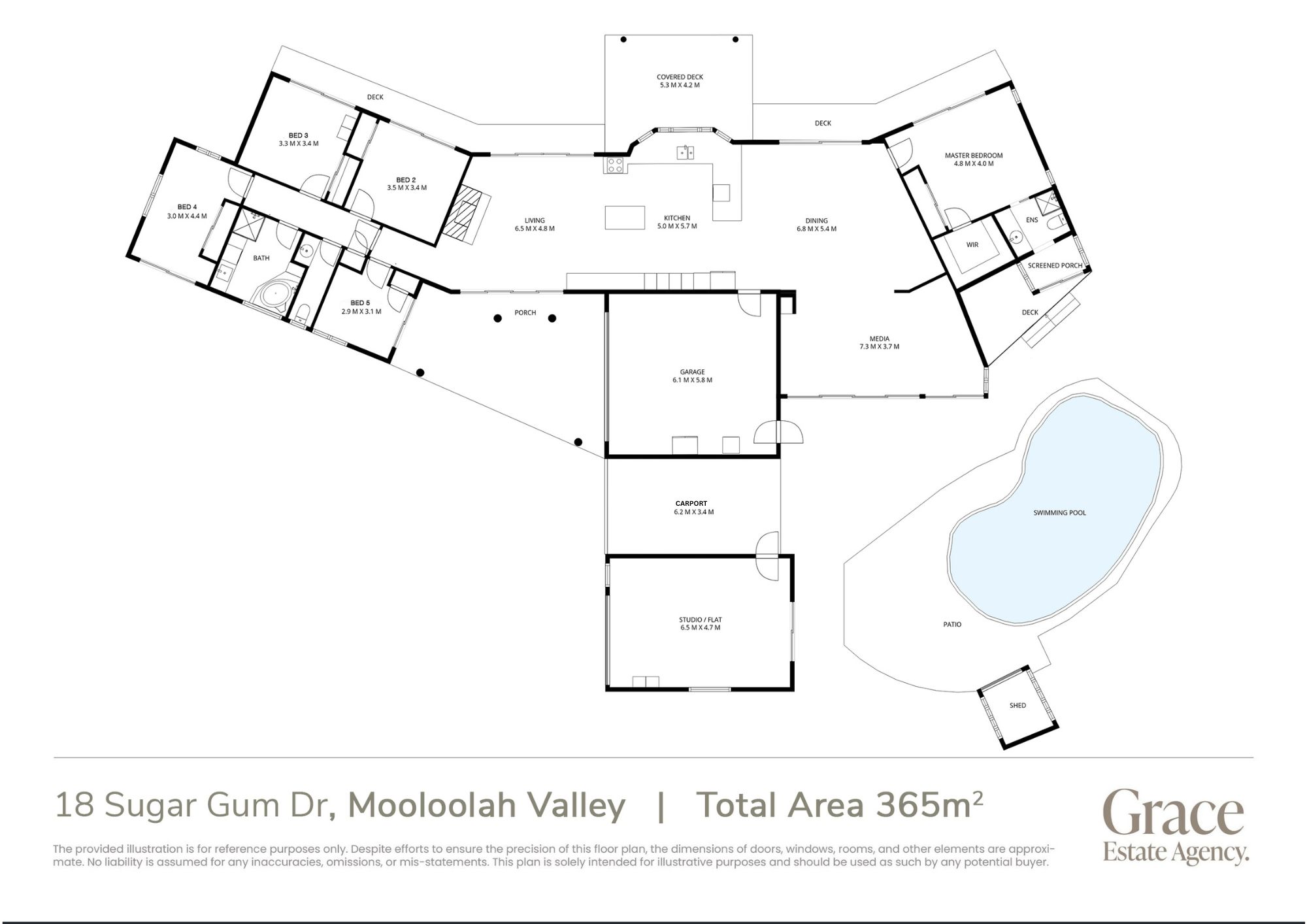 5-bedroom house at 18 SUGAR GUM DRIVE, Mooloolah Valley QLD 4553, , Queensland