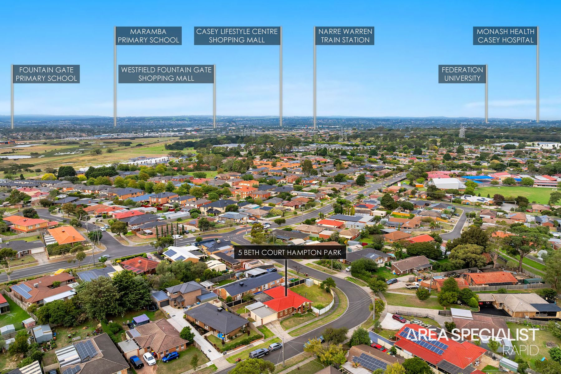3-bedroom house at 5 BETH COURT, Hampton Park VIC 3976, Casey, Victoria