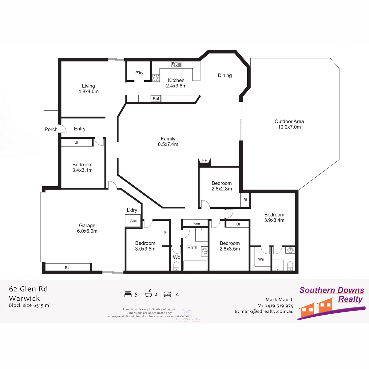 5-bedroom house at 62 Glen Road, Warwick, QLD 4370, Southern Downs, Queensland