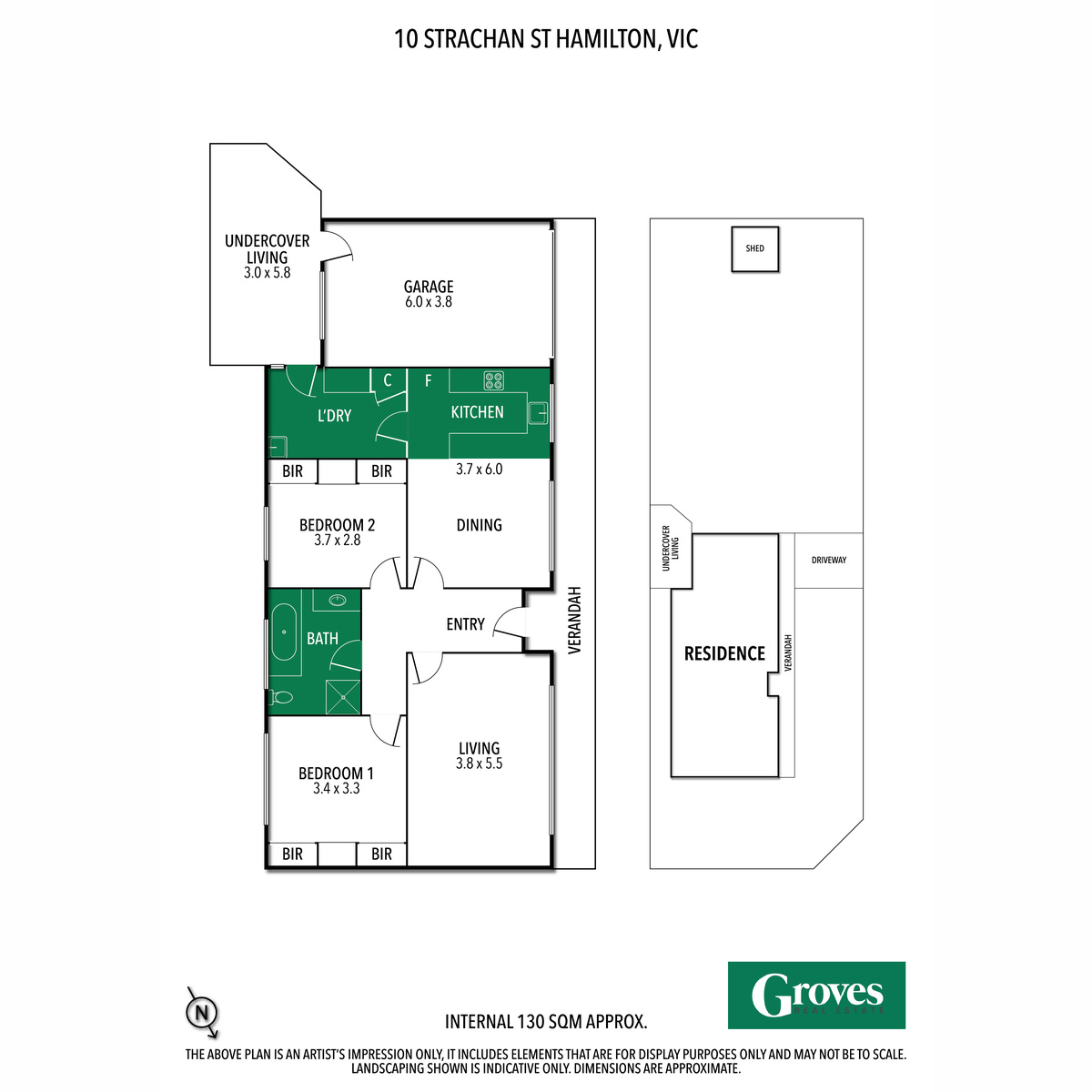 2-bedroom house at 10 Strachan Street, Hamilton, VIC 3300, Southern Grampians, Victoria
