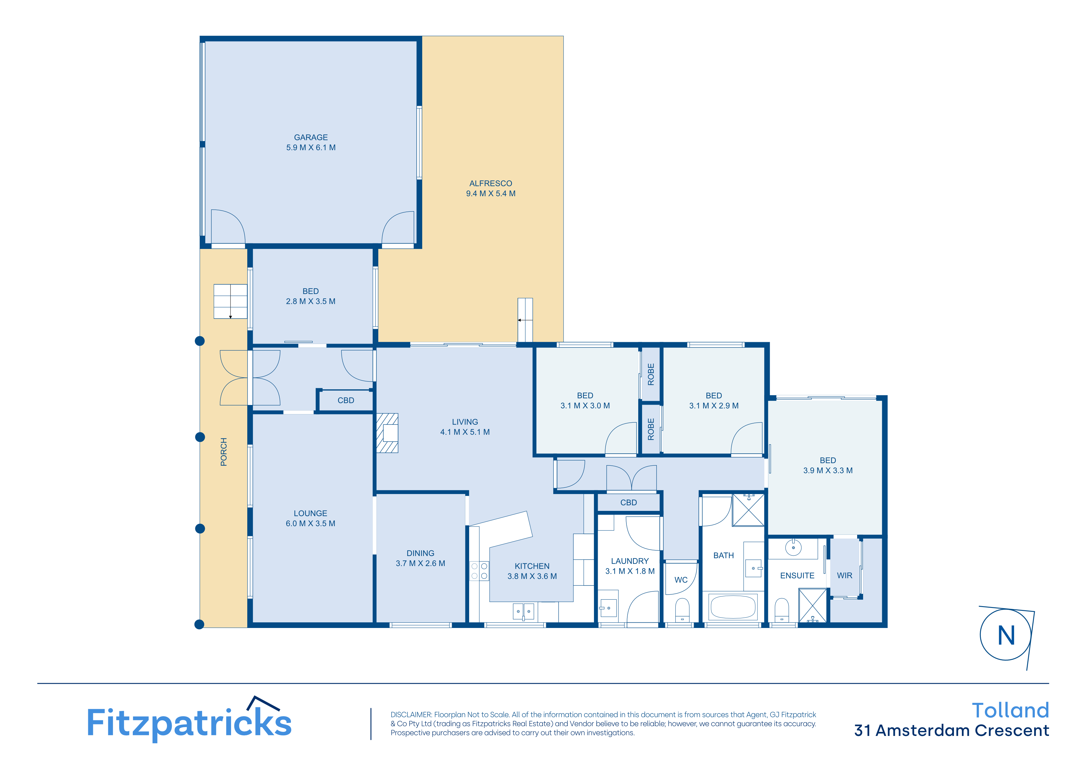 4-bedroom house at 31 AMSTERDAM CRESCENT, Tolland NSW 2650, Wagga Wagga, New South Wales