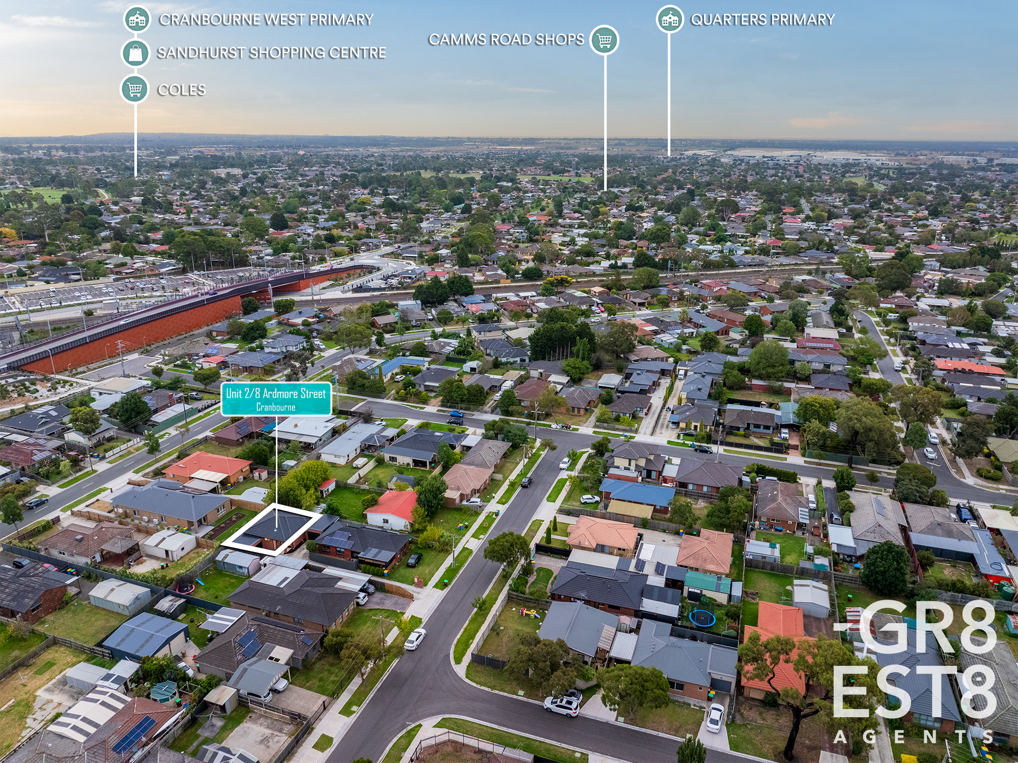 2-bedroom unit at 2/8 Ardmore Street, Cranbourne, VIC 3977, Casey, Victoria