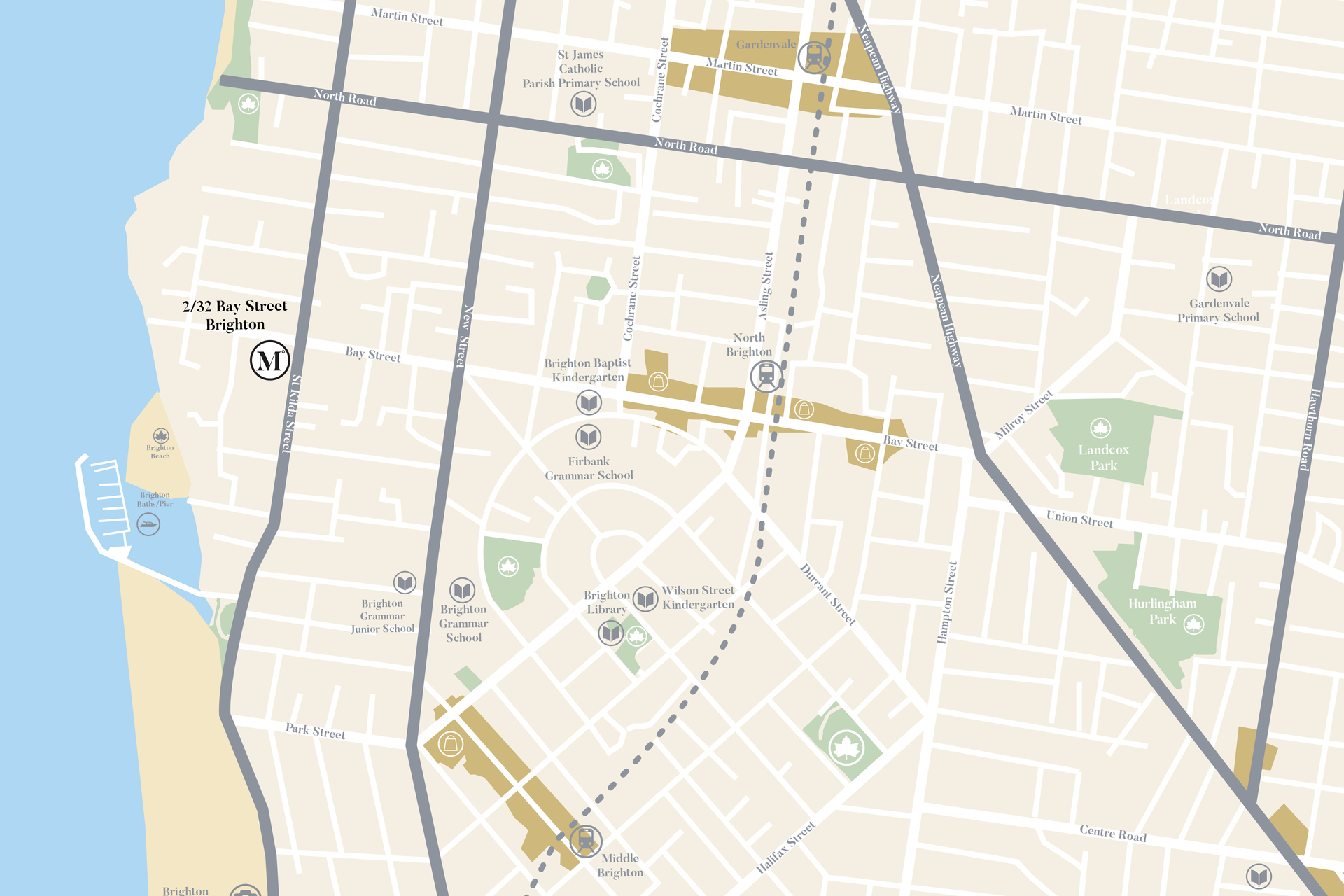 3-bedroom unit at 2 32 BAY STREET, BRIGHTON VIC 3186, , Victoria