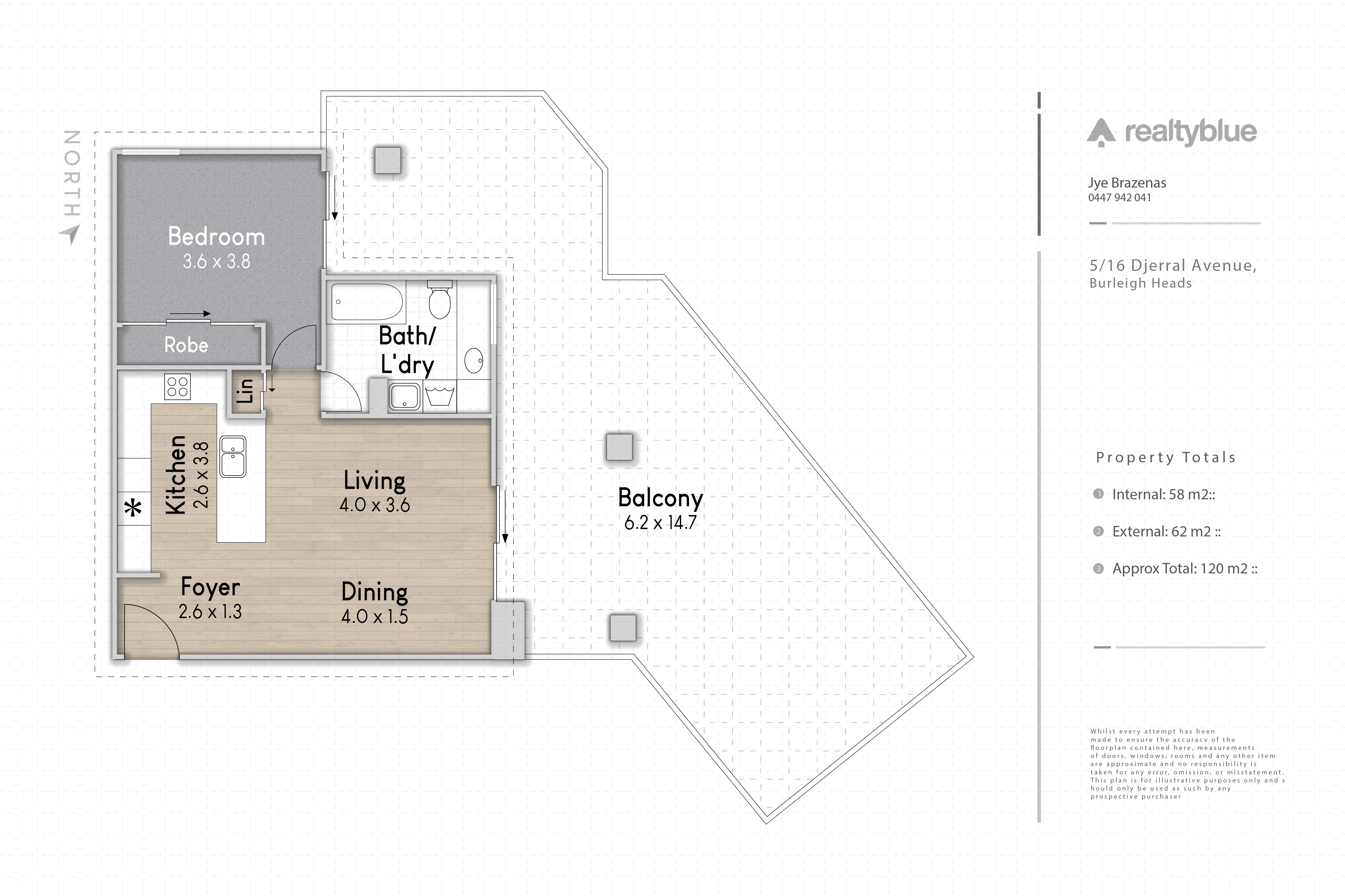 1-bedroom unit at UNIT 5 16 DJERRAL AVENUE, Burleigh Heads QLD 4220, Gold Coast, Queensland