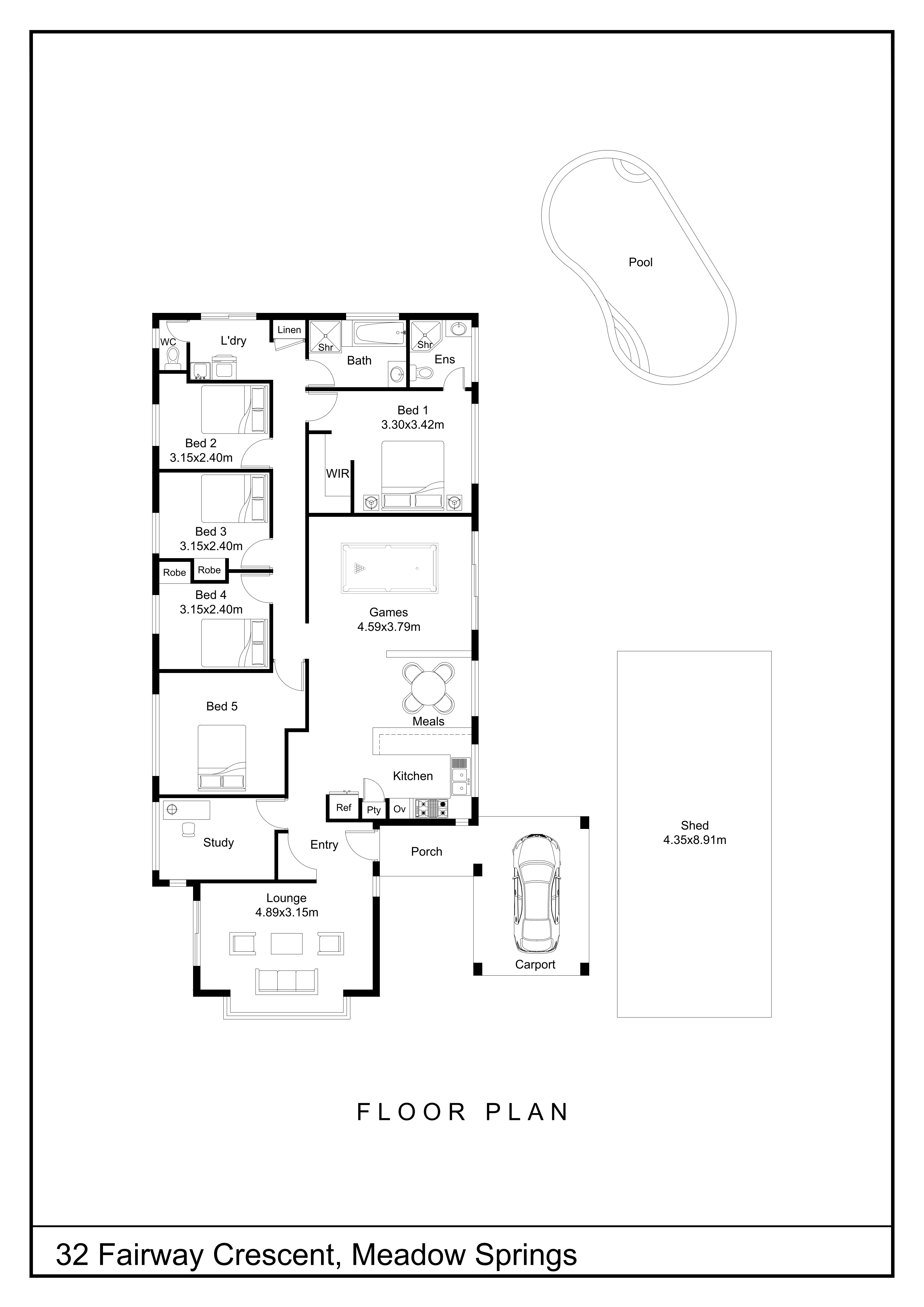 5-bedroom house at 32 FAIRWAY CRESCENT, Meadow Springs WA 6210, Mandurah, Western Australia