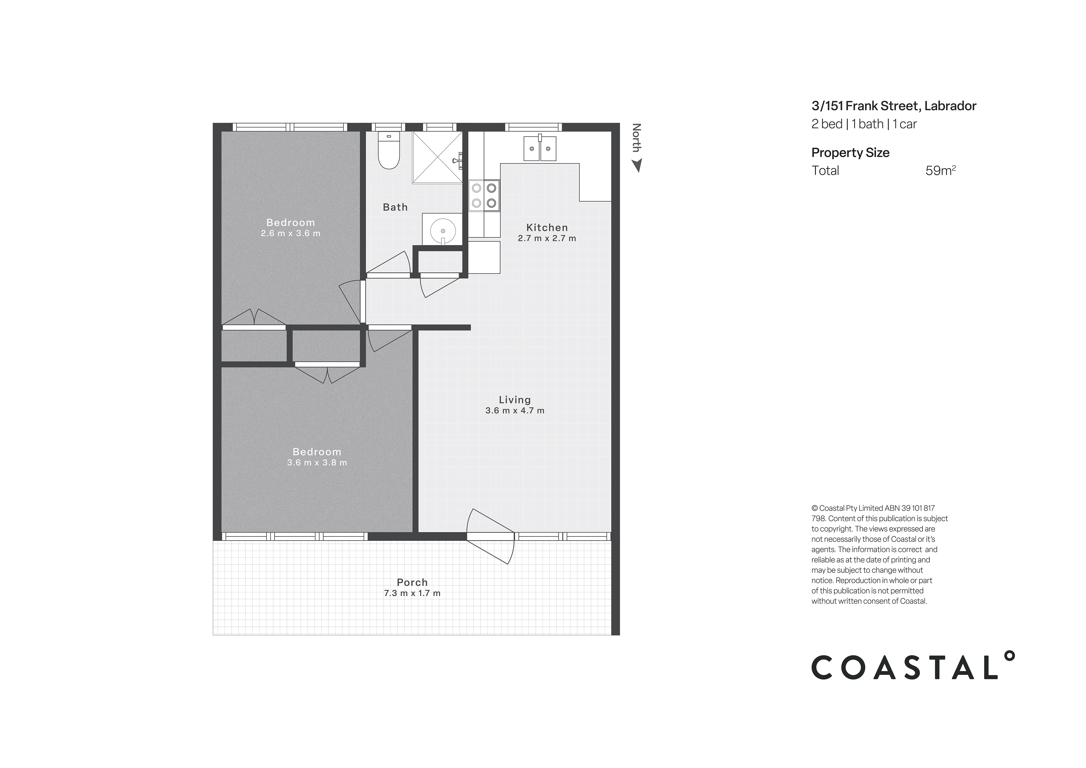 2-bedroom unit at 3/151 Frank Street, Labrador, Qld, 4215, Gold Coast, Queensland