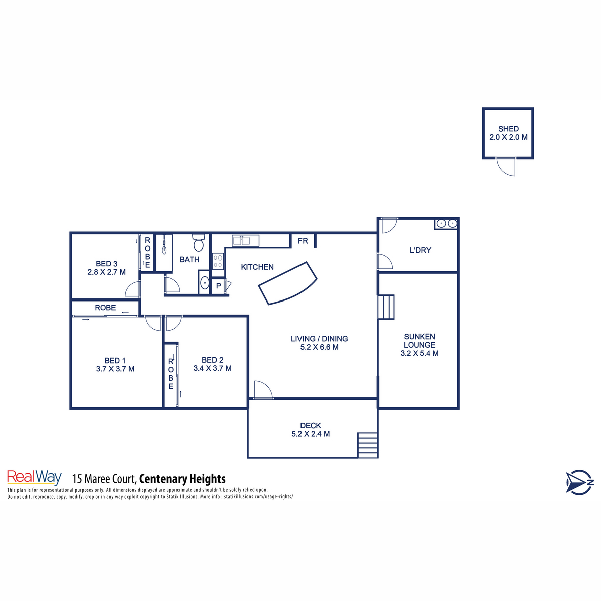 3-bedroom house at 15 Maree Court, Centenary Heights, QLD 4350, , Queensland