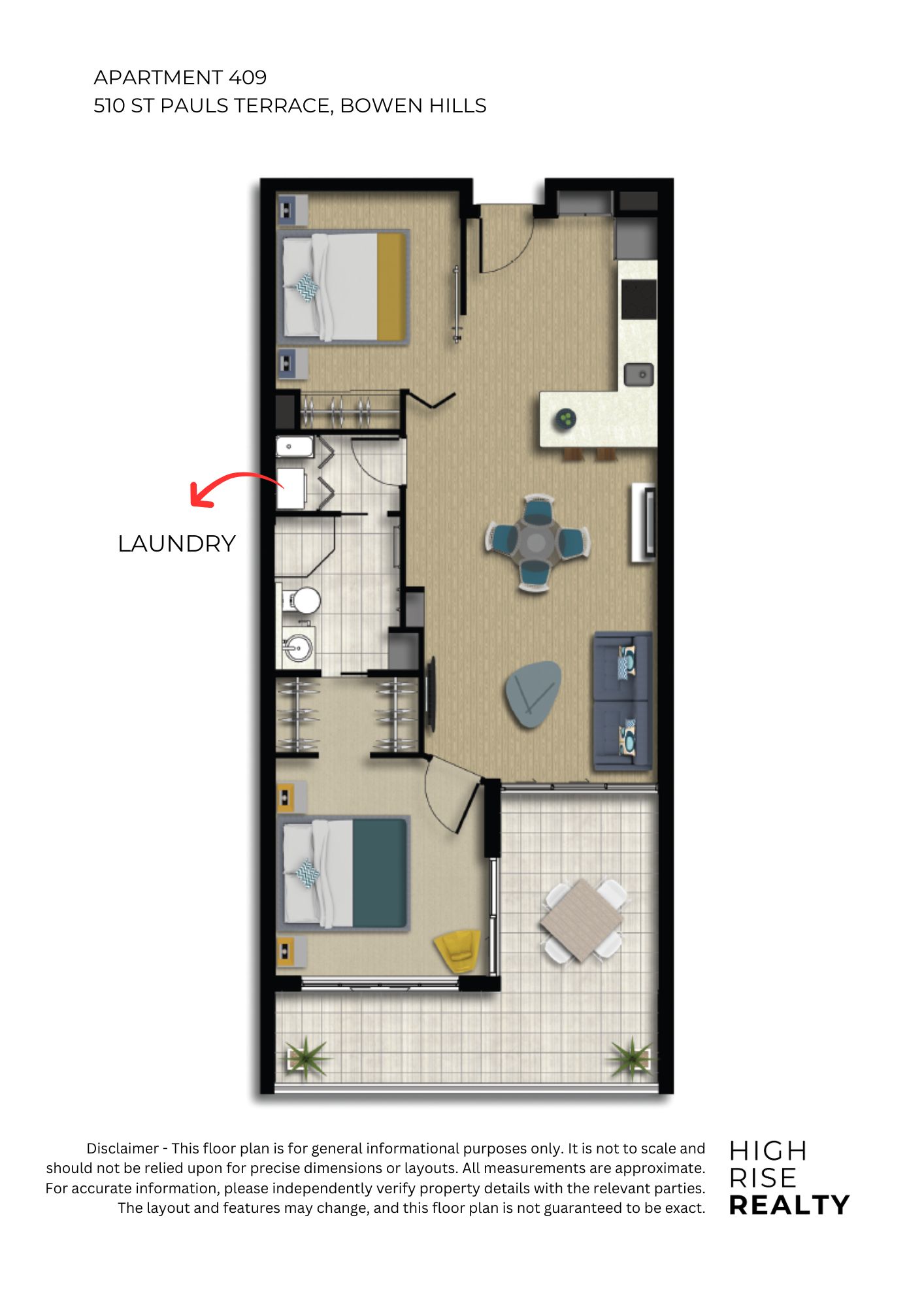 2-bedroom unit at 409/510 St Pauls Terrace, Bowen Hills, QLD 4006, Brisbane, Queensland