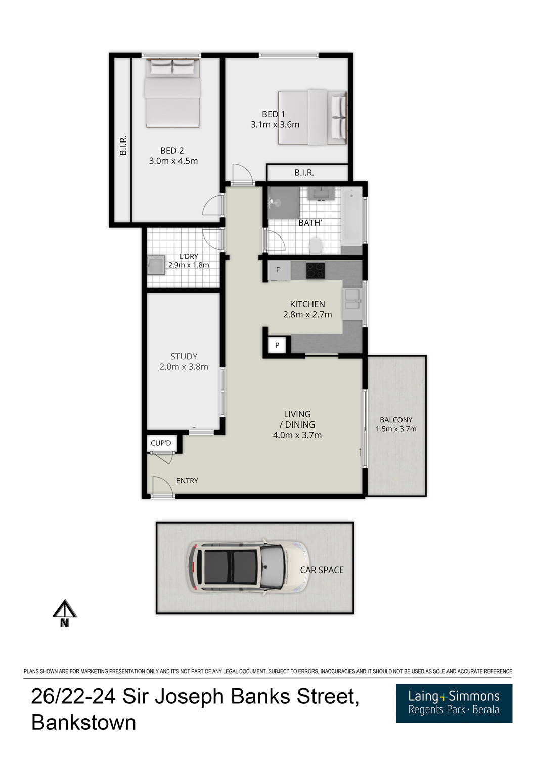 2-bedroom unit at HERITAGE COURT 26 24 SIR JOSEPH BANKS STREET, BANKSTOWN NSW 2200, , New South Wales